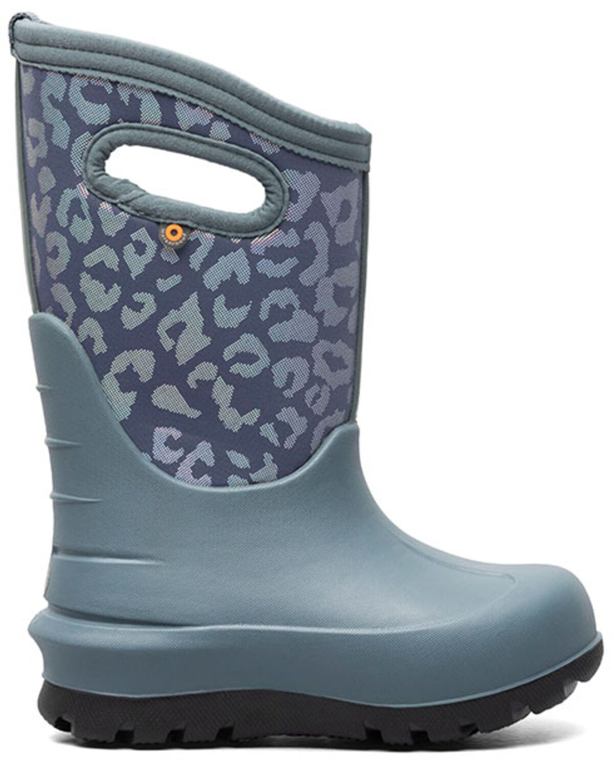 Bogs Girls' Neo Classic Metallic Leopard Print Waterproof Boots - Round Toe