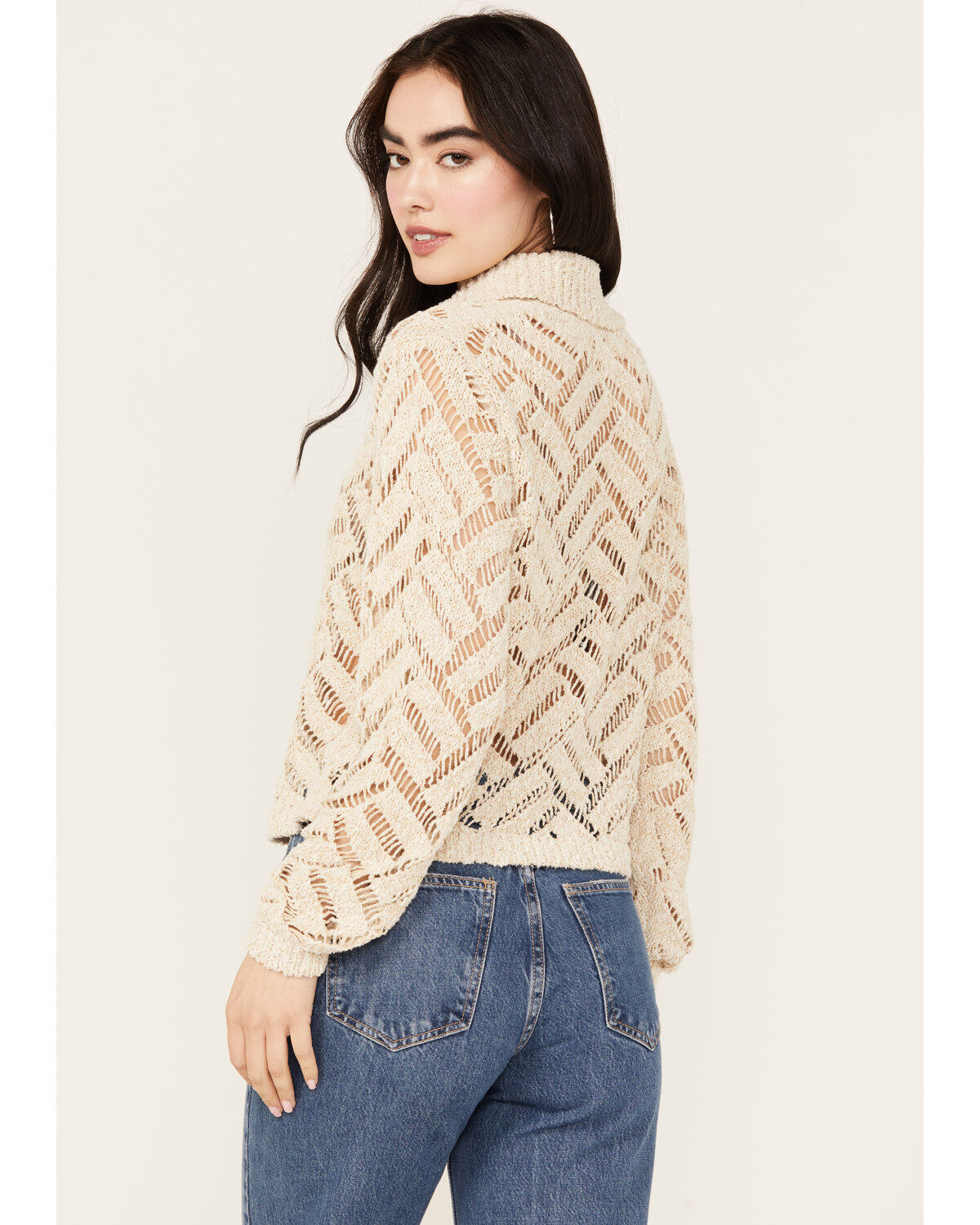 Cleo + Wolf Women's Cropped Boxy Cardigan