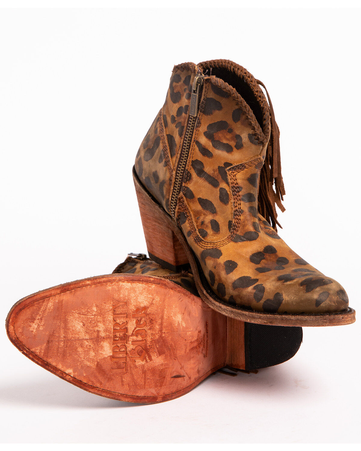 Liberty Black Women's Chita Miel Fringe Booties - Round Toe