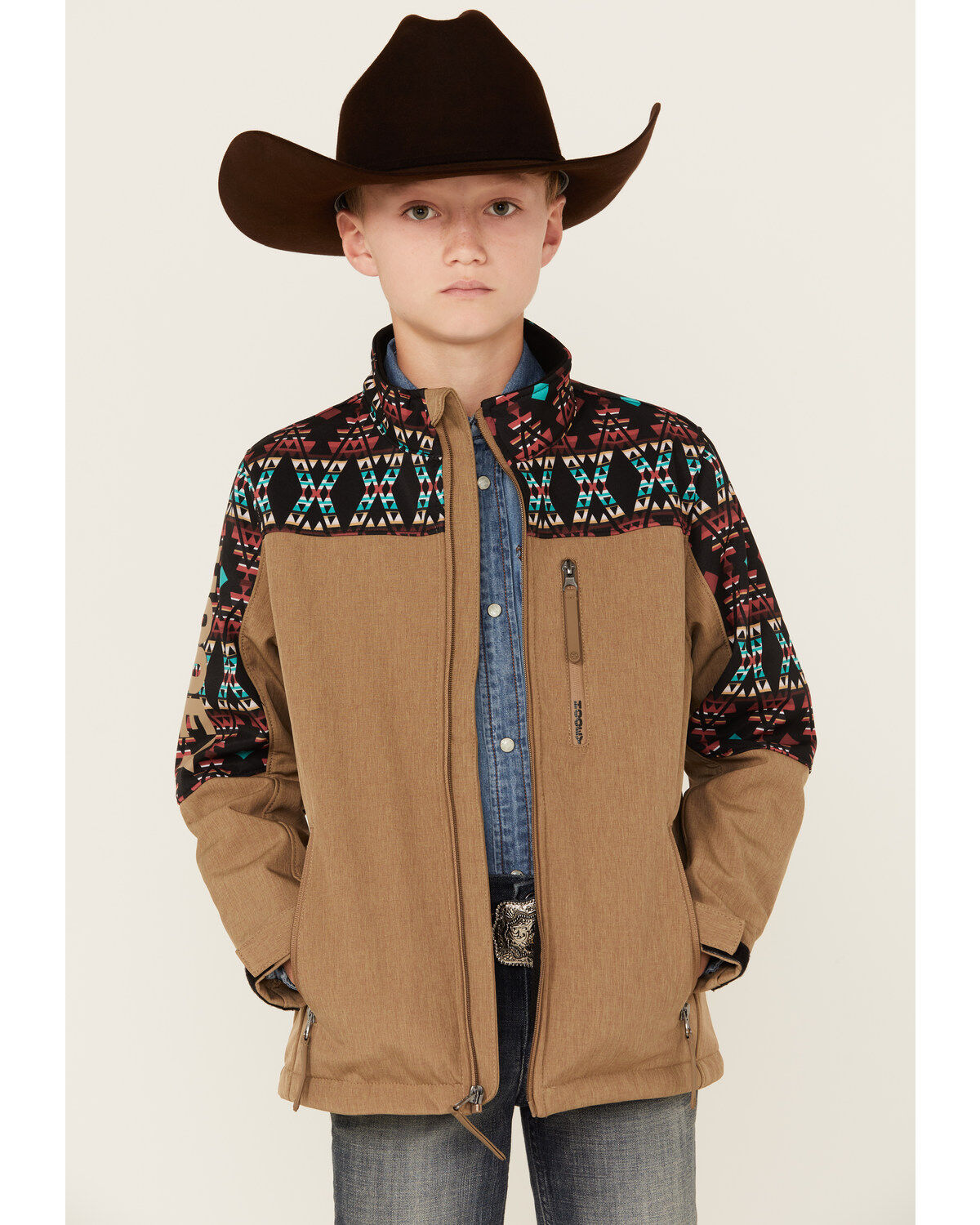 Hooey Boys' Color Blocked Softshell Jacket
