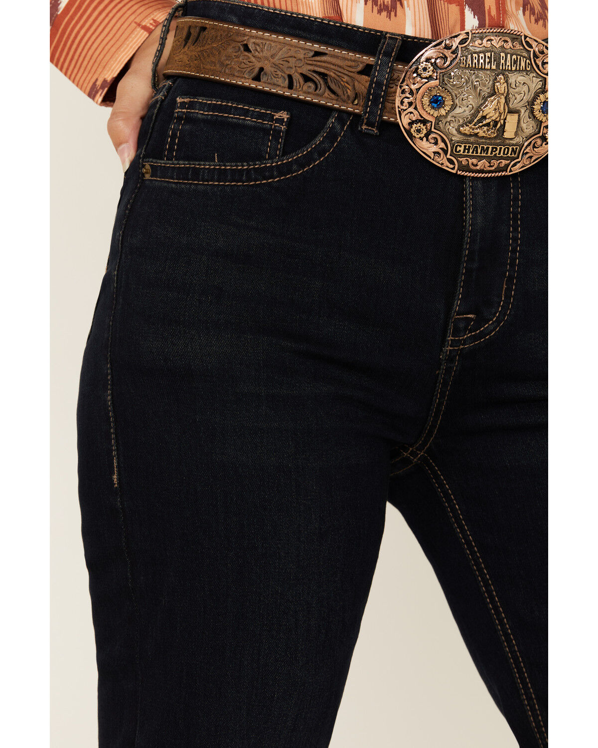 Rock & Roll Denim Women's Dark Wash High Rise Bootcut Stretch Denim Jeans