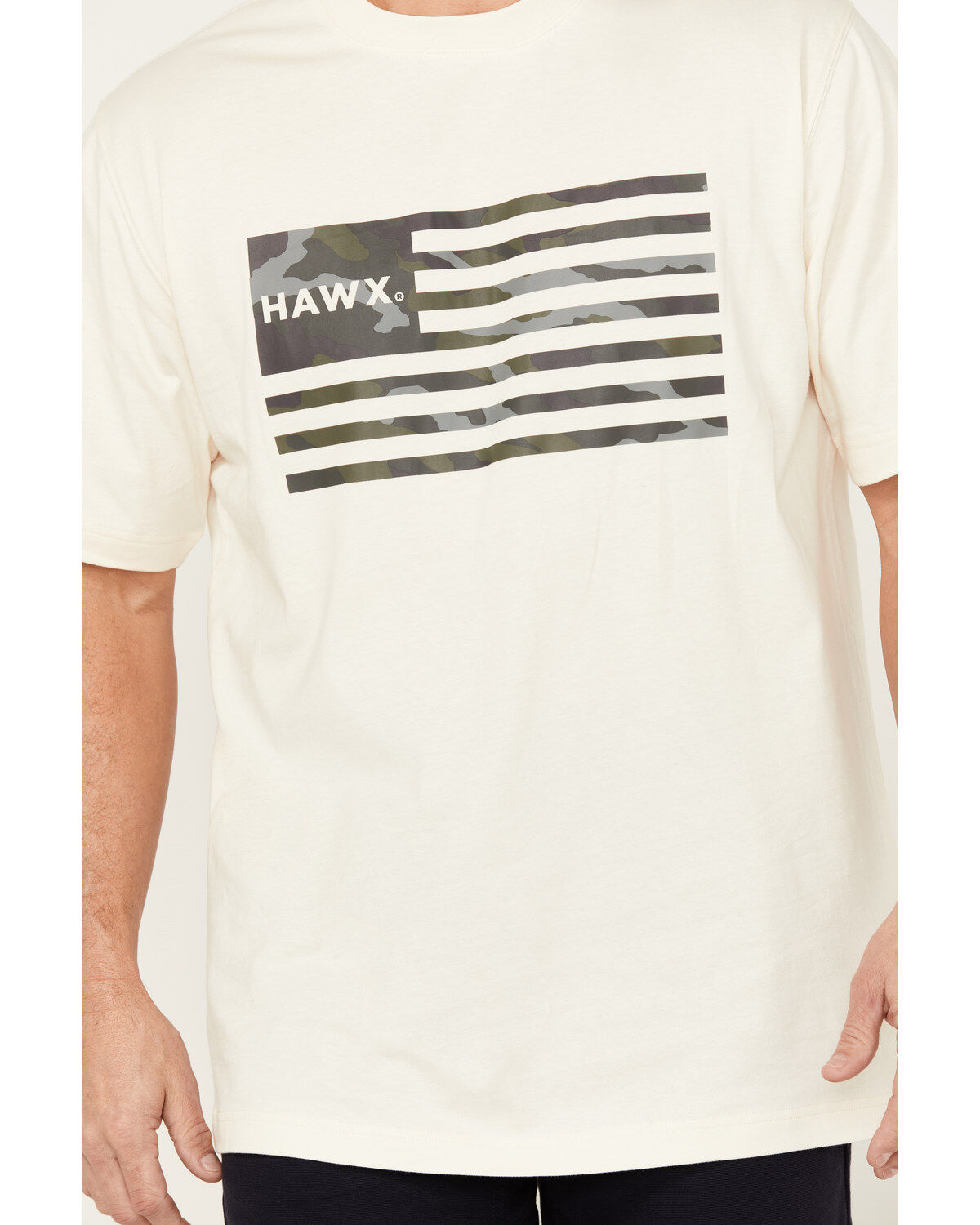 Hawx Men's Camo Flag Short Sleeve Graphic Work T-Shirt