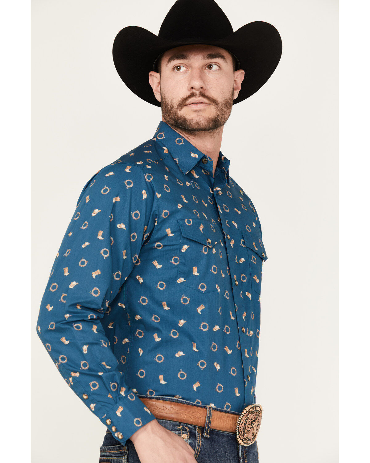 Ariat Men's Brody Novelty Long Sleeve Snap Western Shirt