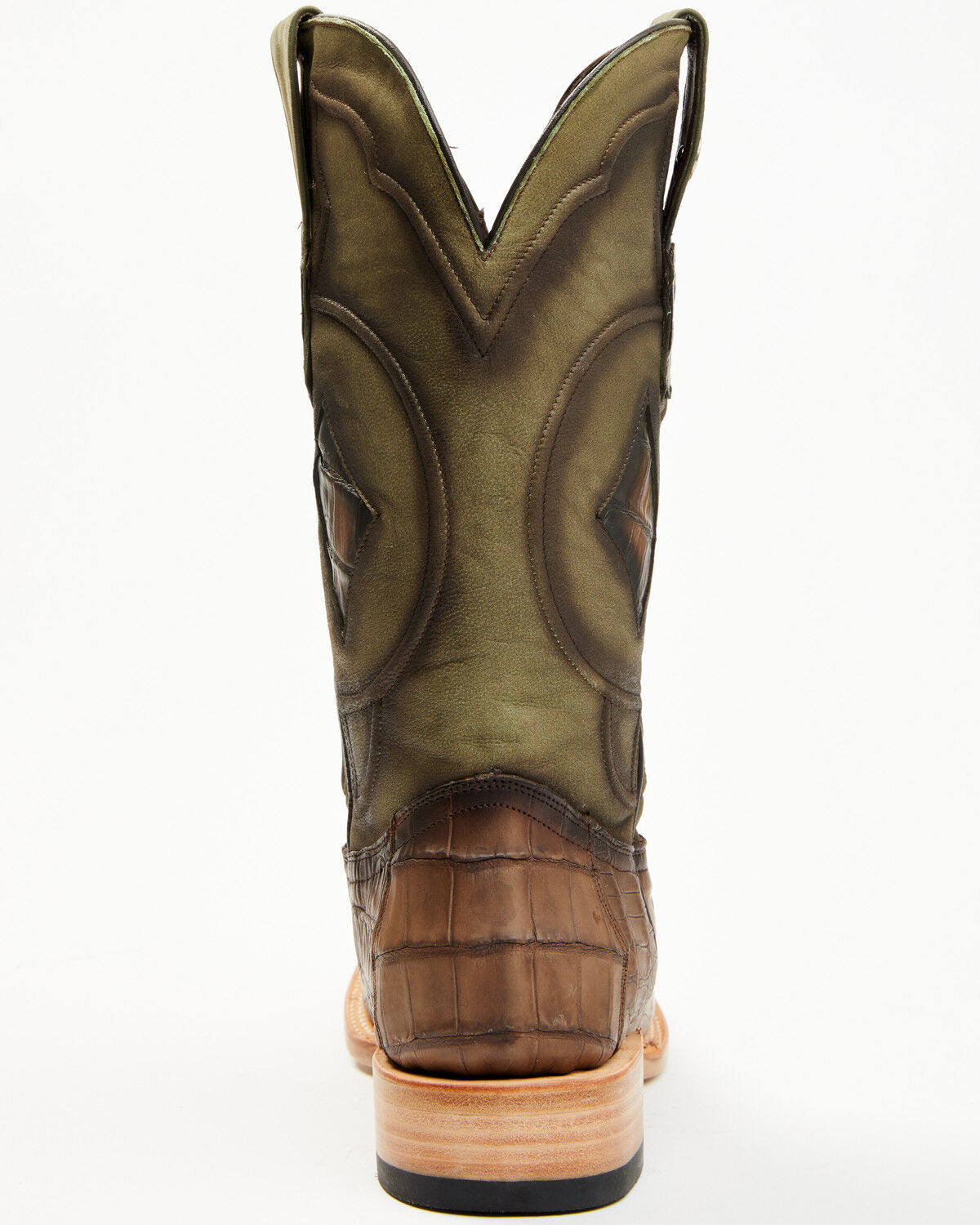 Tanner Mark Men's Exotic Caiman Tall Western Boots - Broad Square Toe