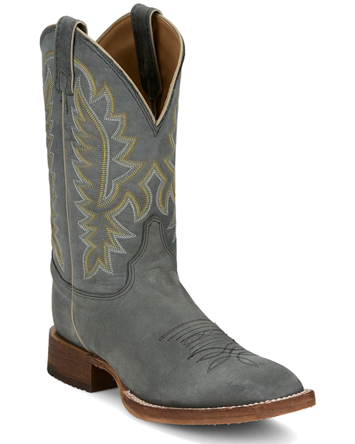 Justin Men's Rancho Western Boots - Broad Square Toe
