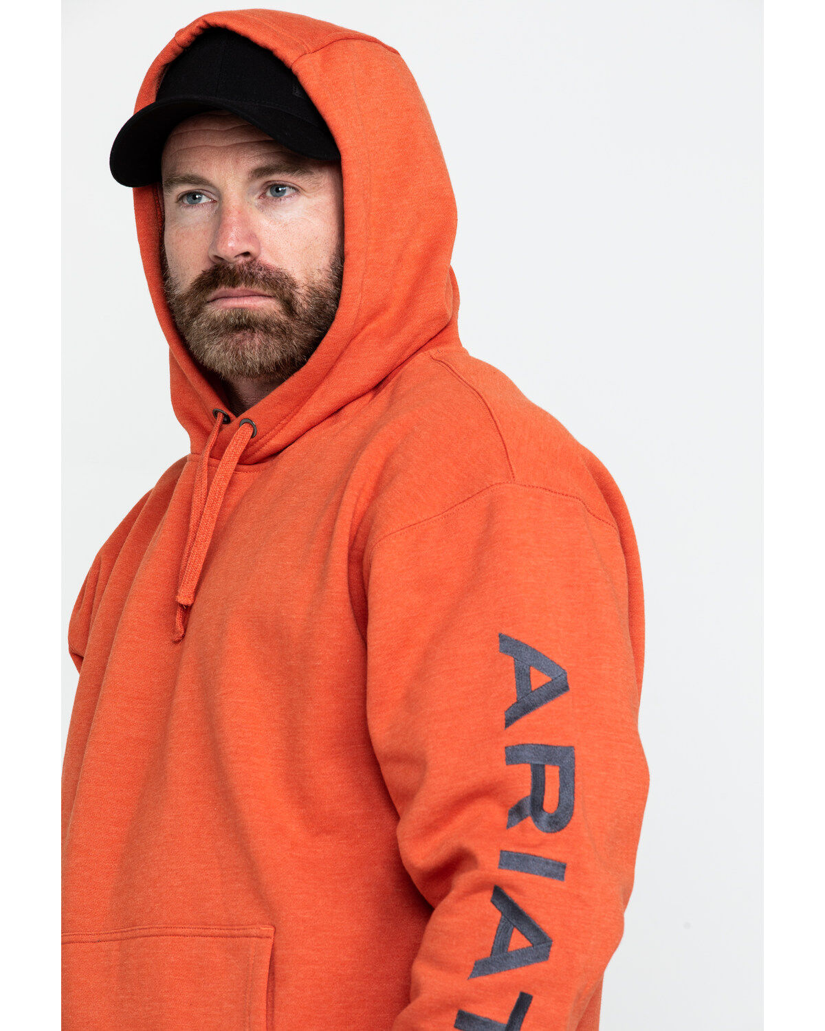 Ariat Men's Volcanic Heather Rebar Graphic Hooded Work Sweatshirt