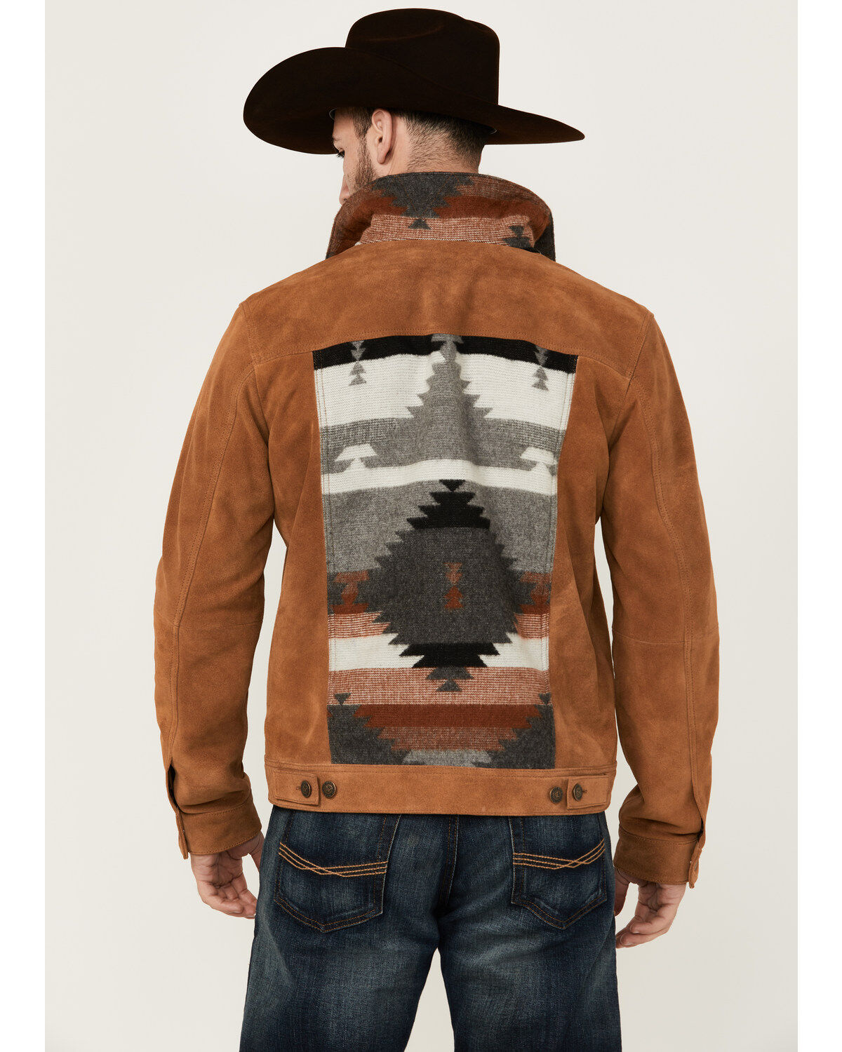 Cody James Men's Fire Smoke Suede Sweater Insert Jacket