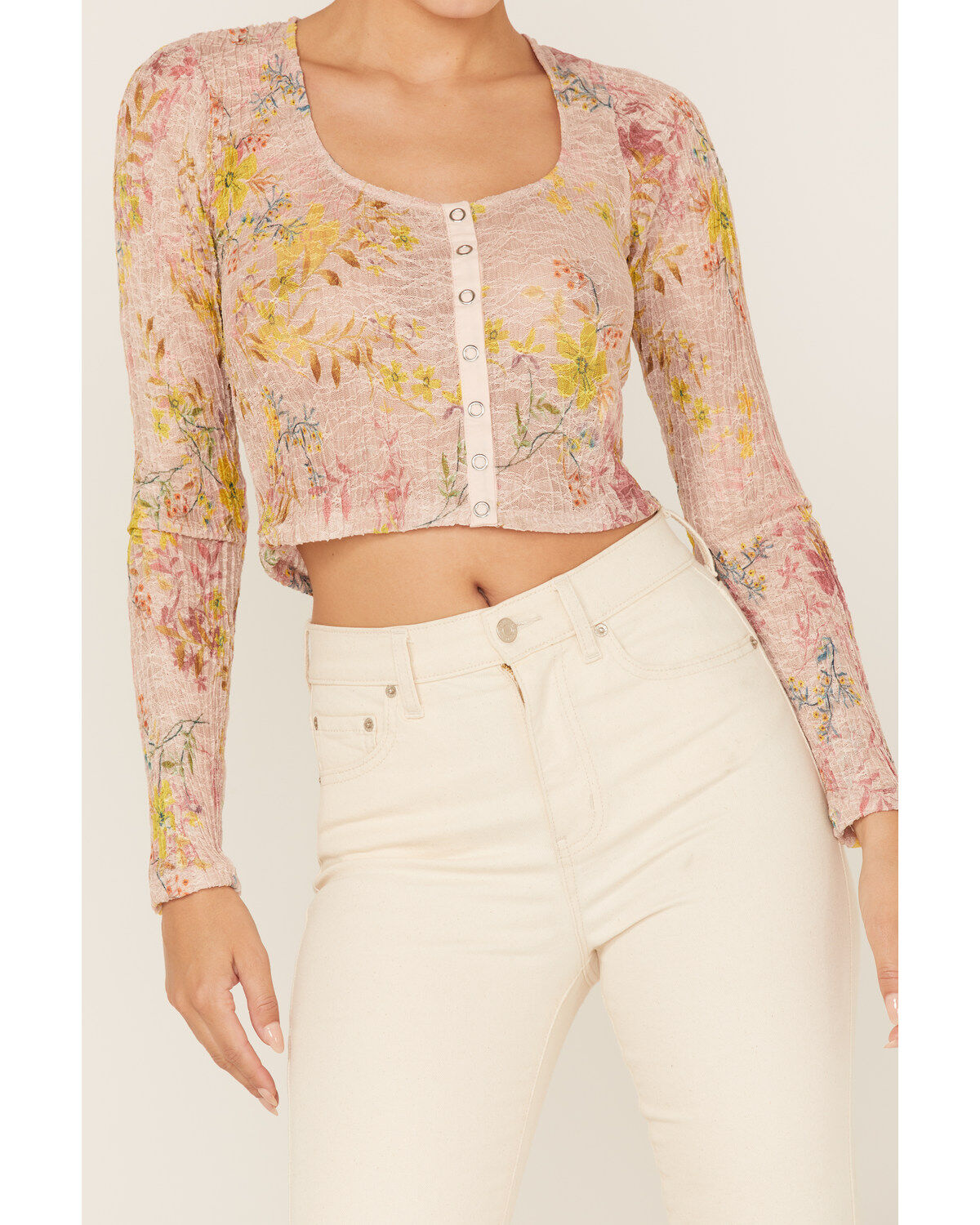 Free People Women's Angelina Floral Print Crop Top