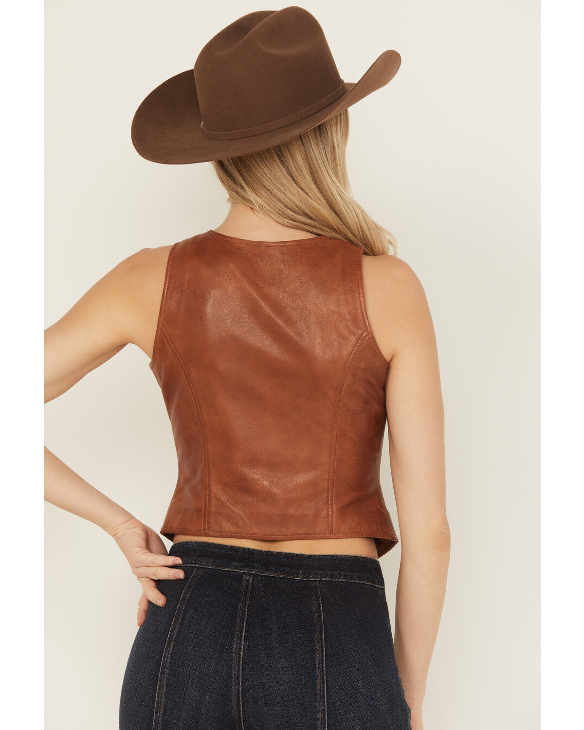 Idyllwind Women's Fitted Button-Down Leather Vest