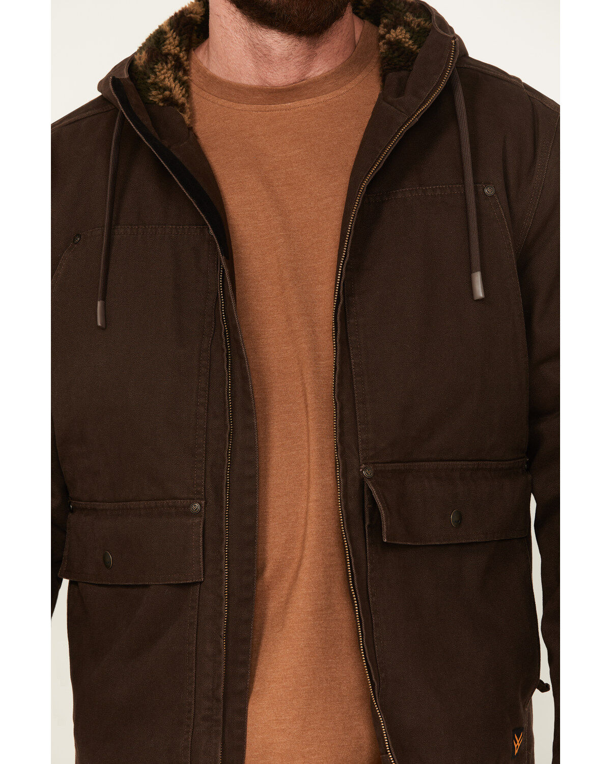 Hawx Men's Weathered Sherpa Lined Hooded Work Jacket