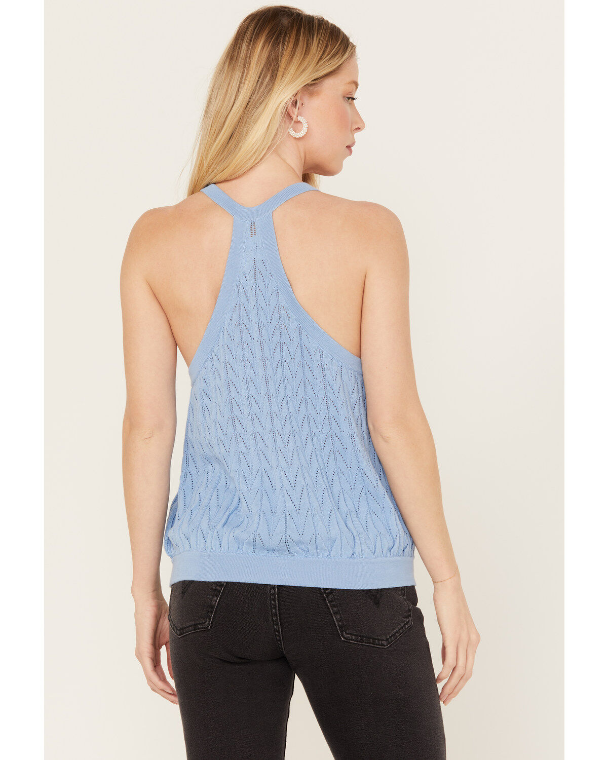 Cleo + Wolf Women's V-Neck Flared Sweater Tank