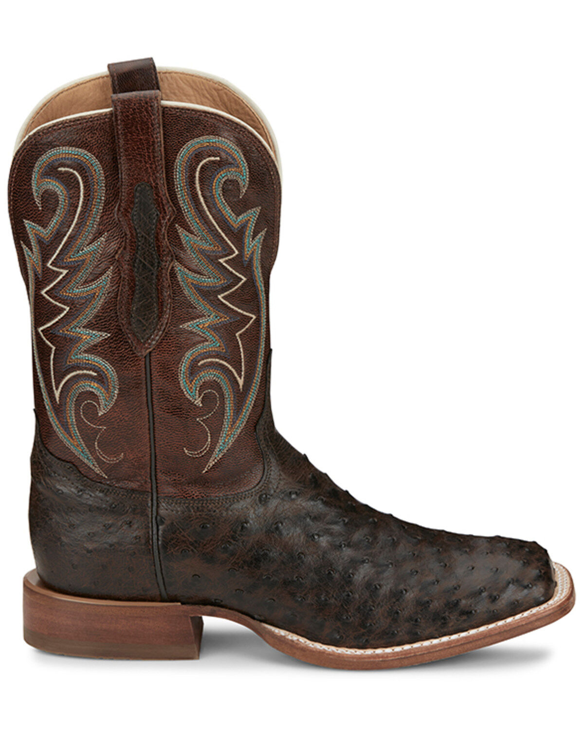Tony Lama Men's Sienna Exotic Full Quill Ostrich Western Boots - Broad Square Toe