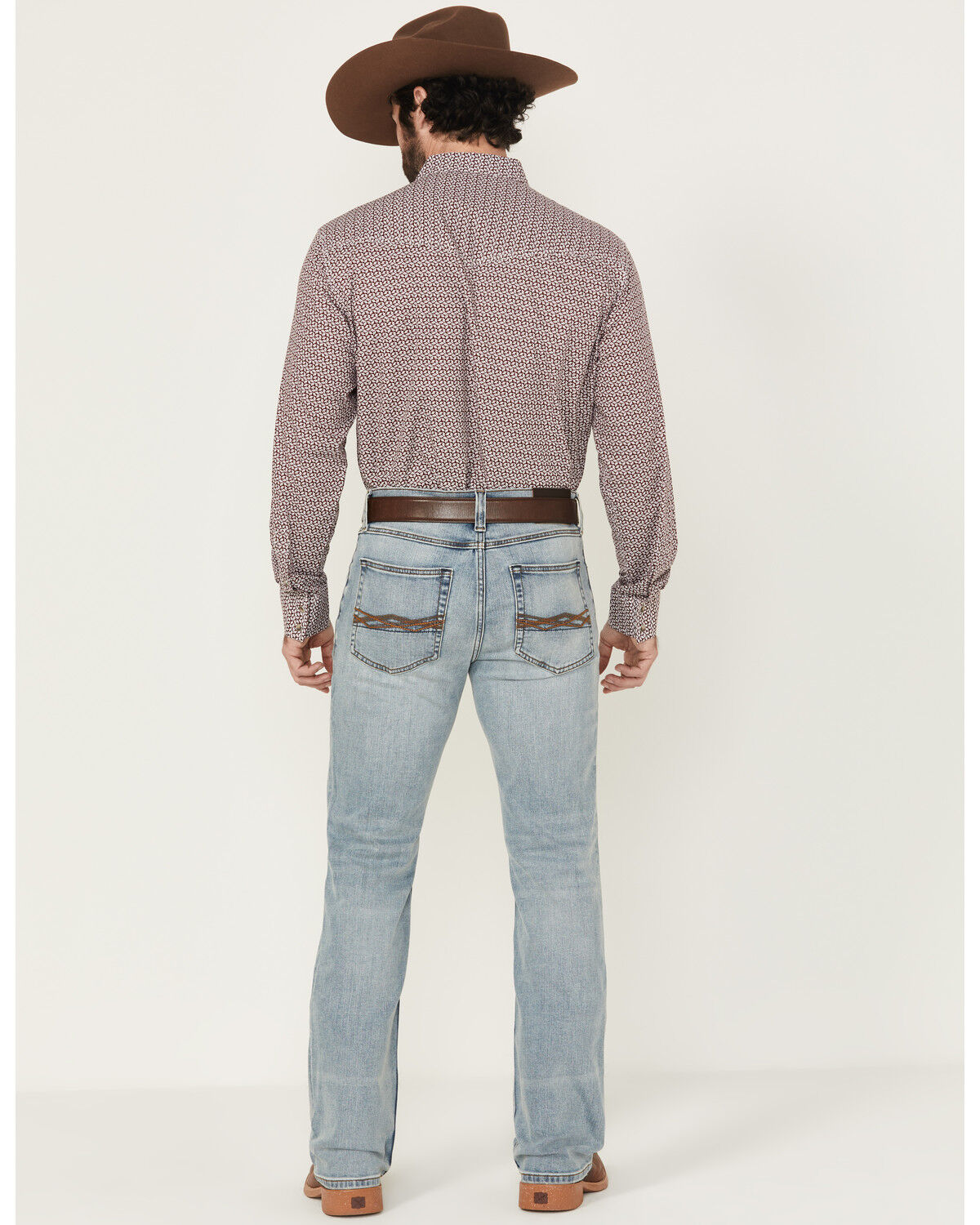 RANK 45® Men's Bunker Light Wash Slim Bootcut Stretch Denim Jeans