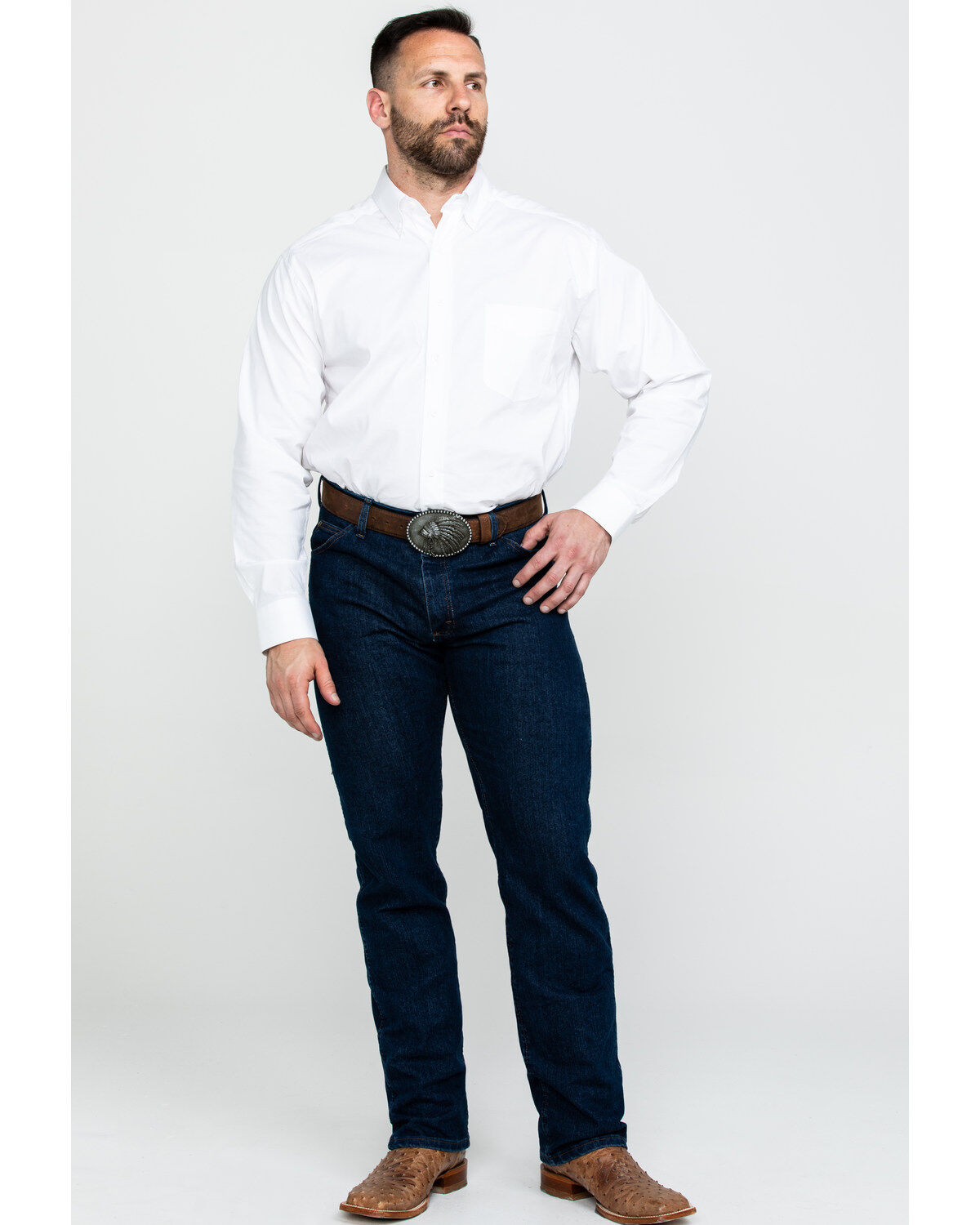 Panhandle Men's Retro Button Down Long Sleeve Western Shirt