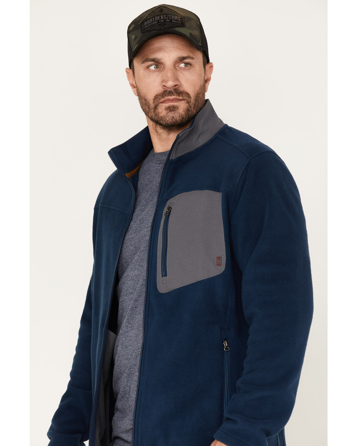 Brothers and Sons Men's Polar Fleece Zip Jacket