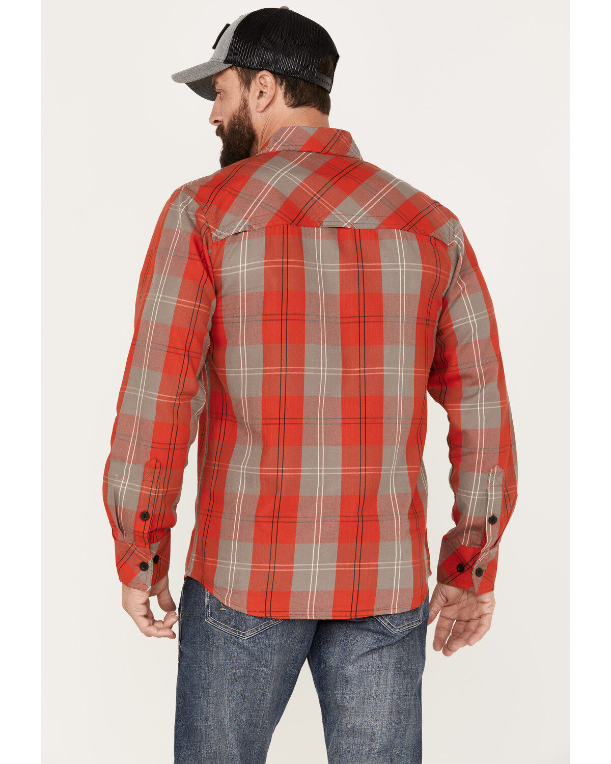 Resistol Men's Stratmoor Plaid Print Long Sleeve Button Down Western Shirt