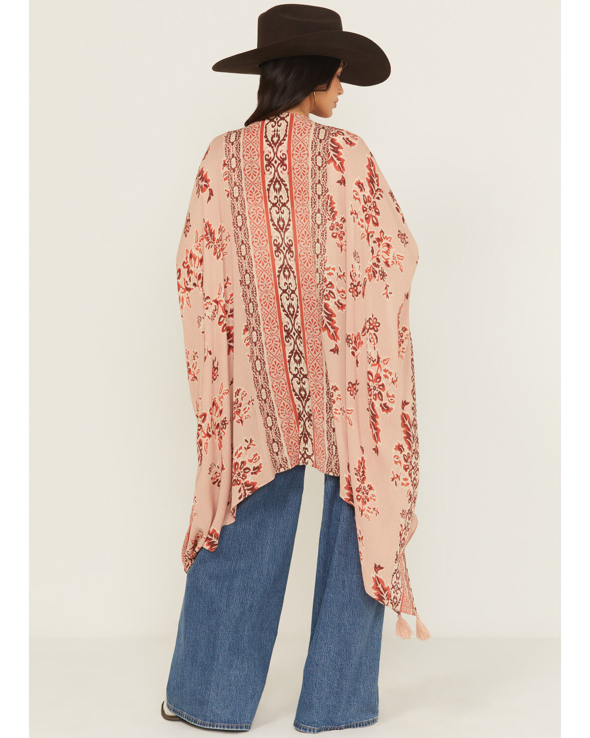 Shyanne Women's Floral Print Crinkle Shawl