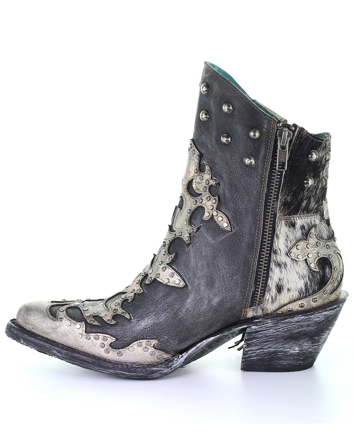 Corral Women's Metallic Overlay Fashion Booties - Round Toe