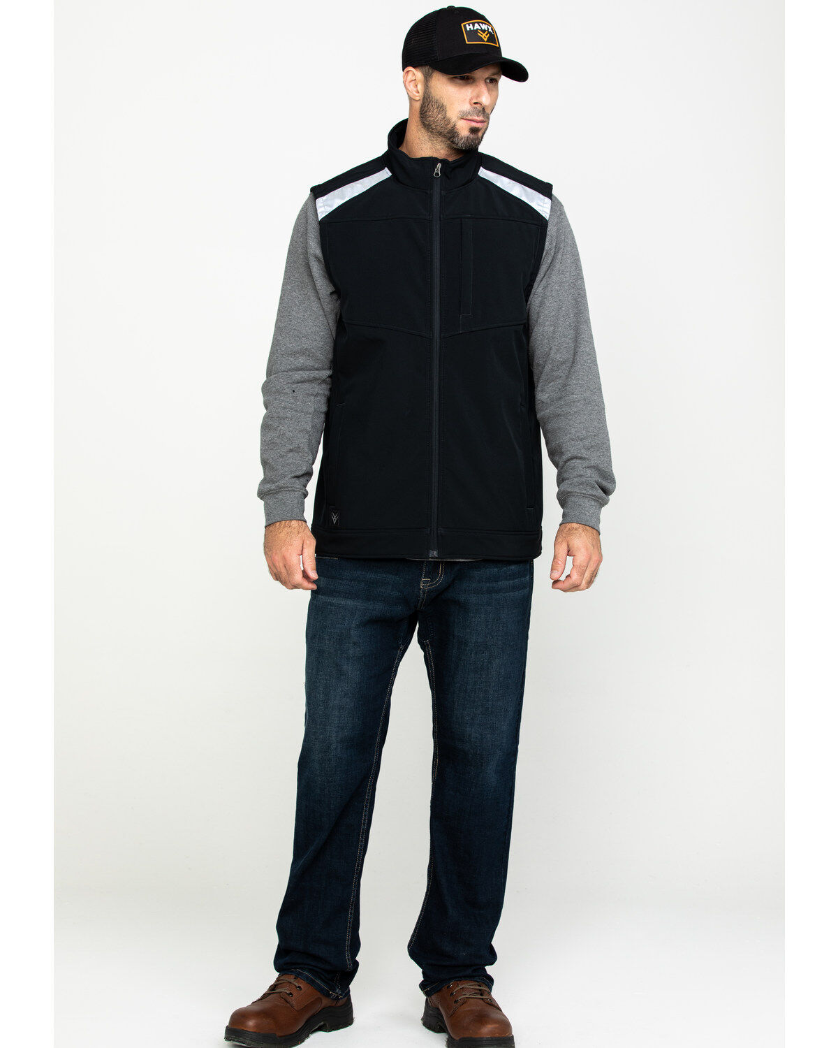 Hawx Men's Reflective Softshell Moto Work Vest
