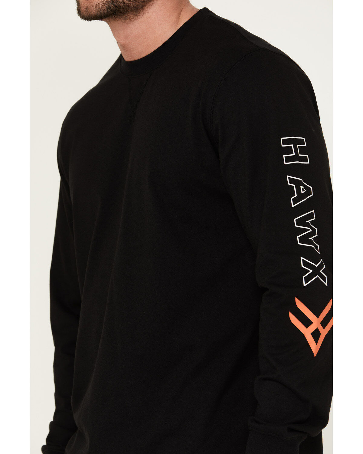 Hawx Men's Logo Long Sleeve Knit Work T-Shirt
