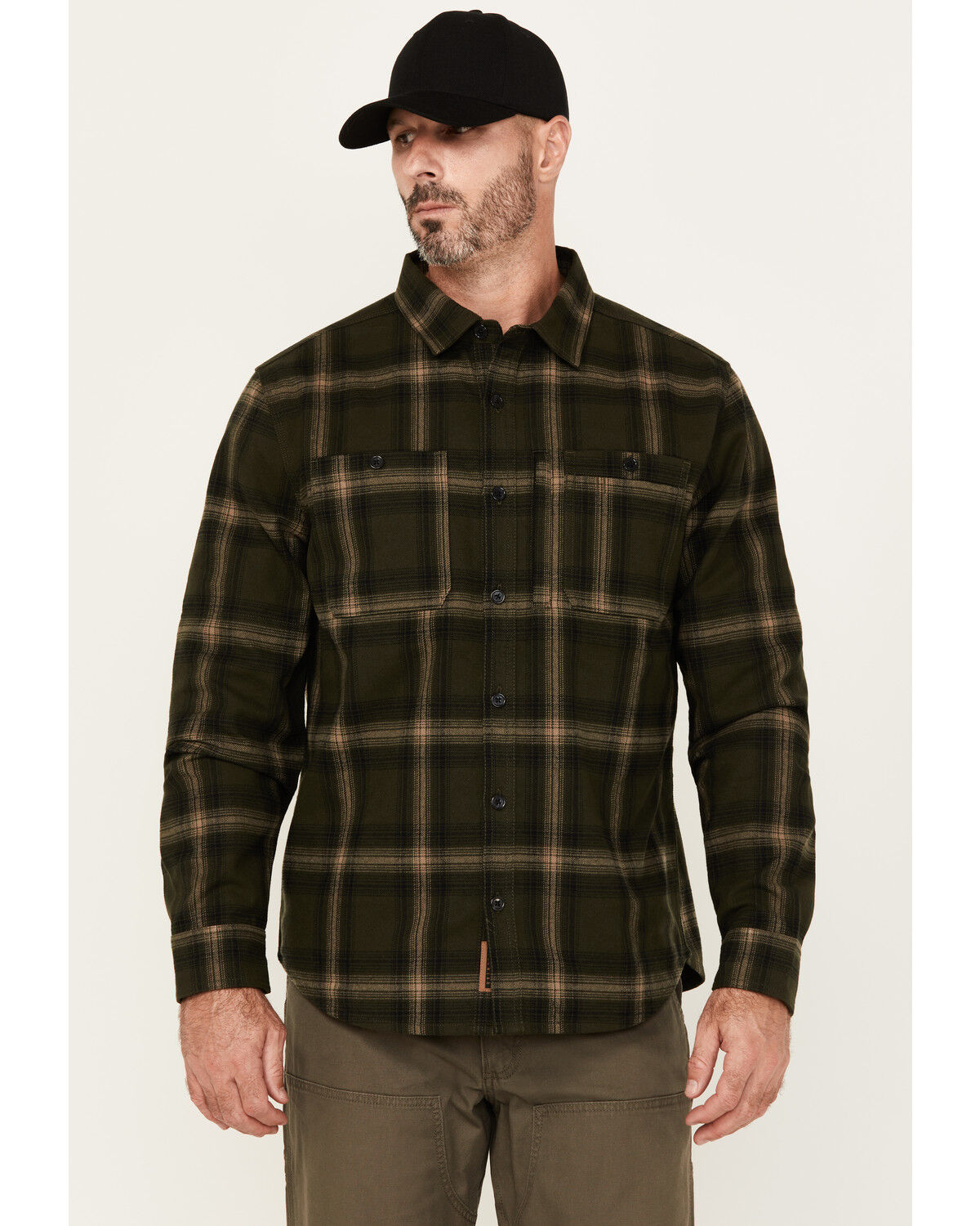Lucky Brand Workwear Men's Hometown Plaid Print Long Sleeve Button-Down Flannel Shirt