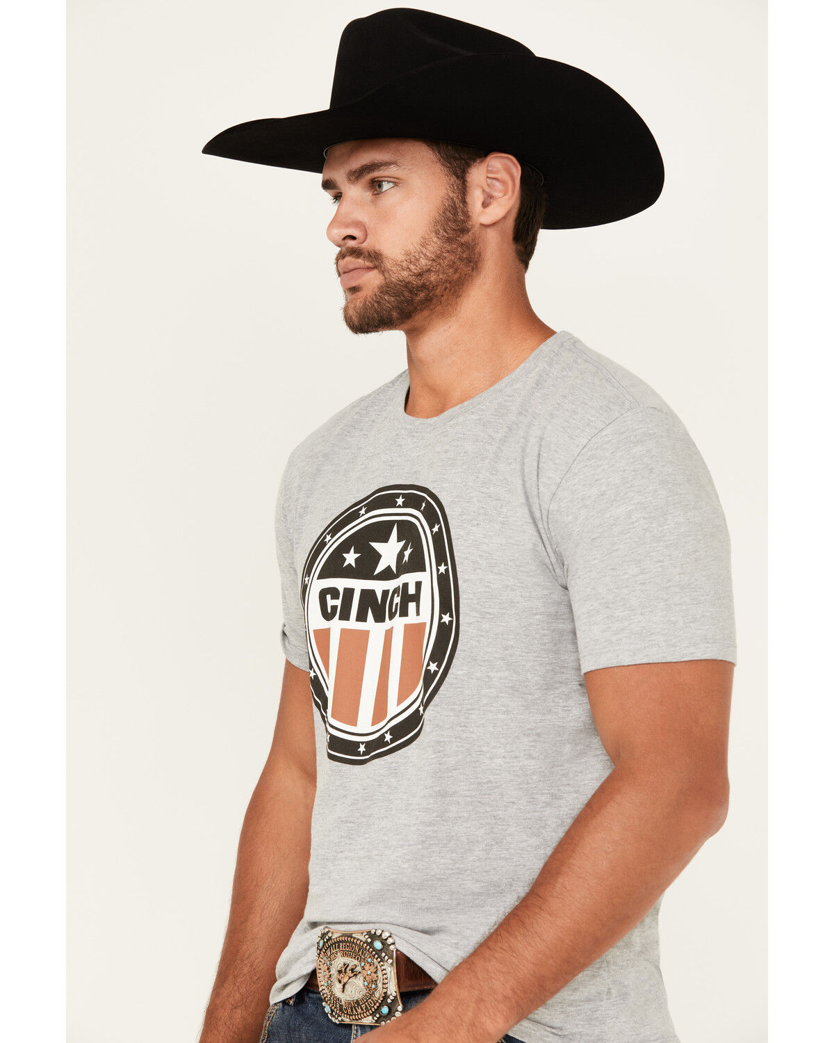 Cinch Men's Circle America Logo Short Sleeve Graphic T-Shirt