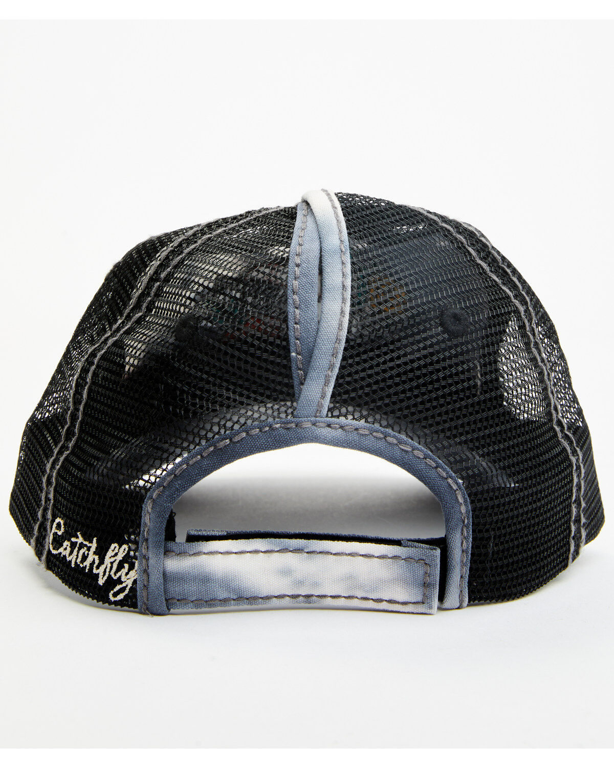Catchfly Women's Hellbent Embroidered Distressed Ponytail Ball Cap