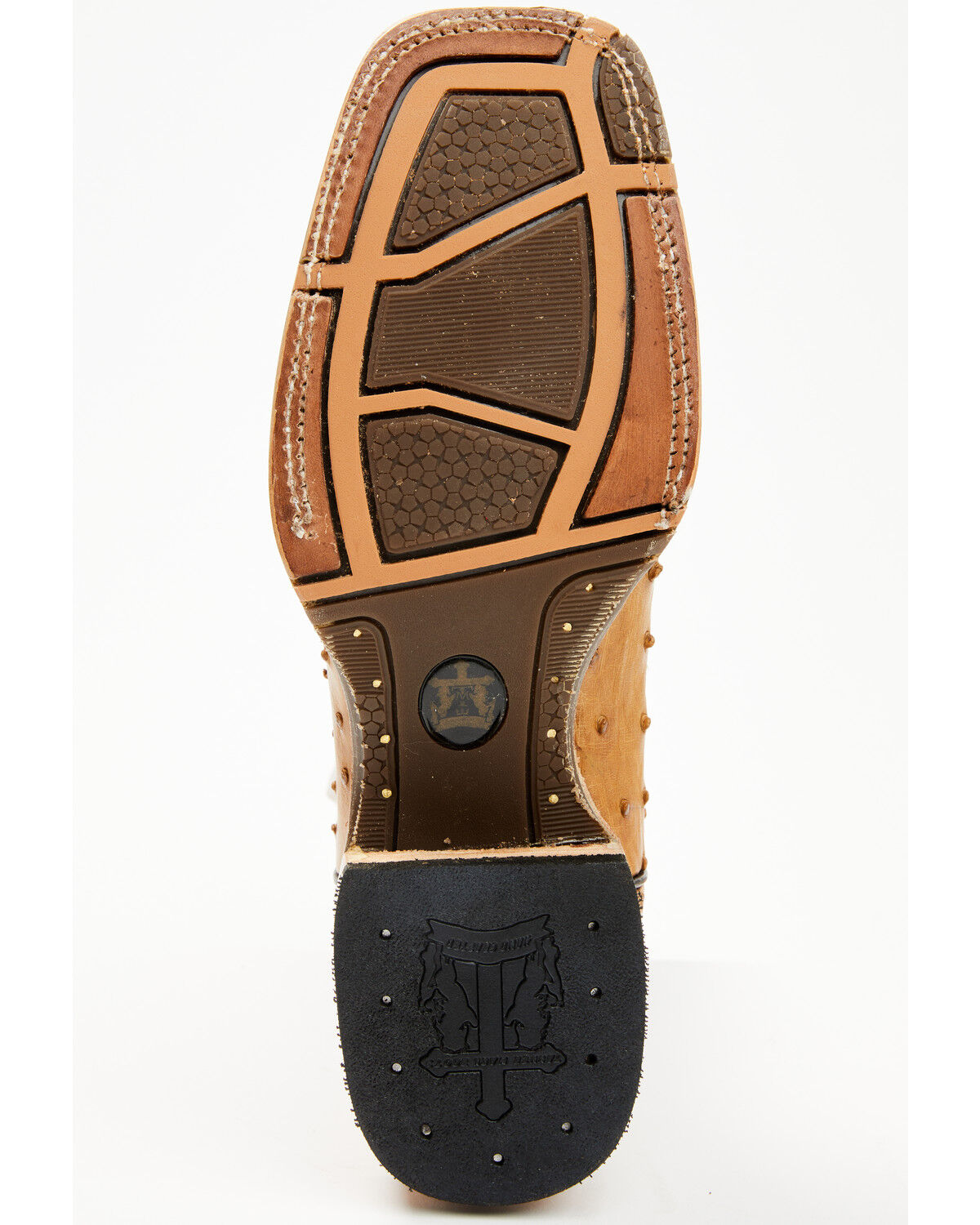 Tanner Mark Men's Exotic Ostrich Western Boots - Broad Square Toe