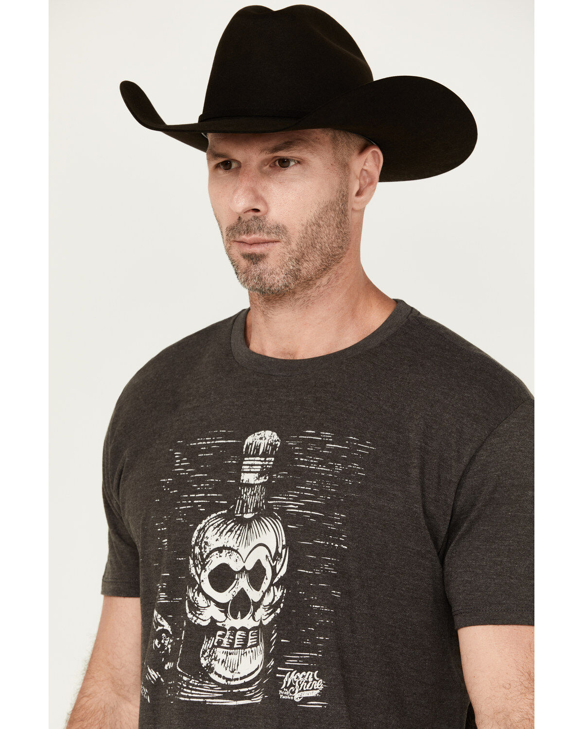 Moonshine Spirit Men's Bottle Lines Short Sleeve Graphic T-Shirt