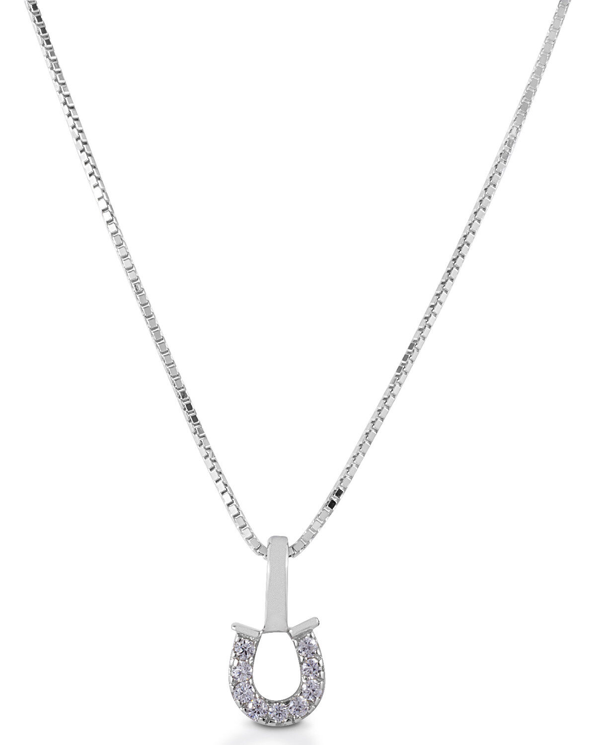 Kelly Herd Women's Clear Horseshoe Necklace