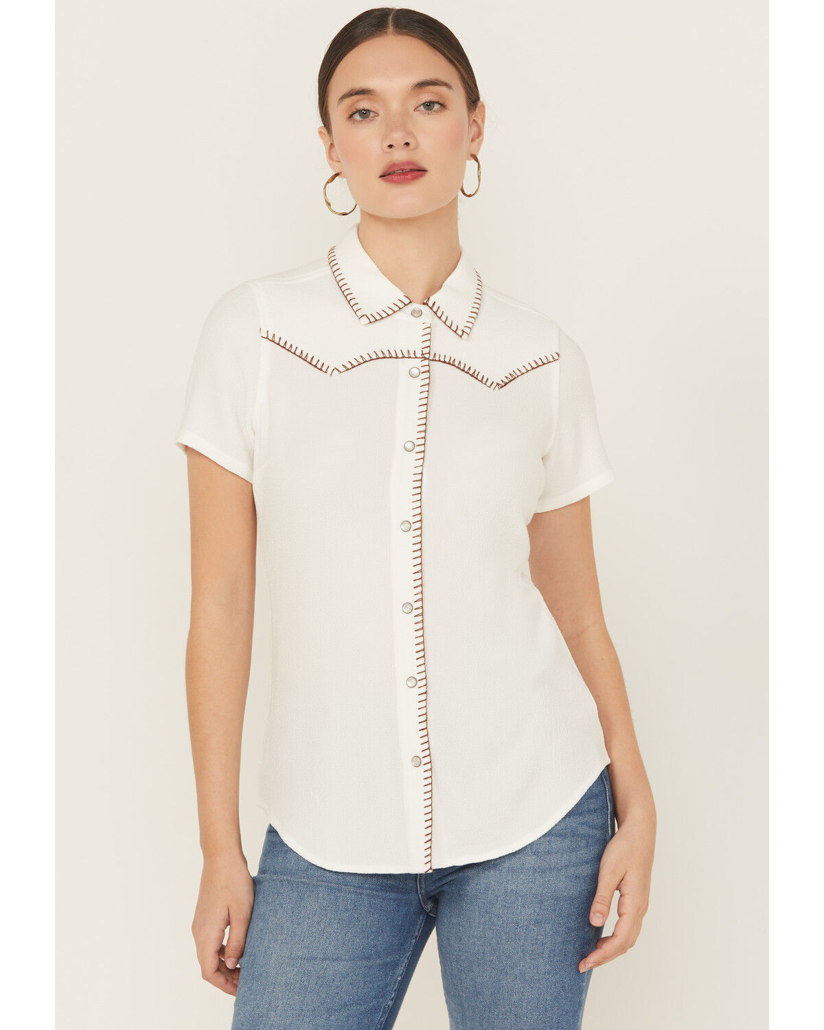 Idyllwind Women's Featherlight Short Sleeve Snap Stretch Western Shirt