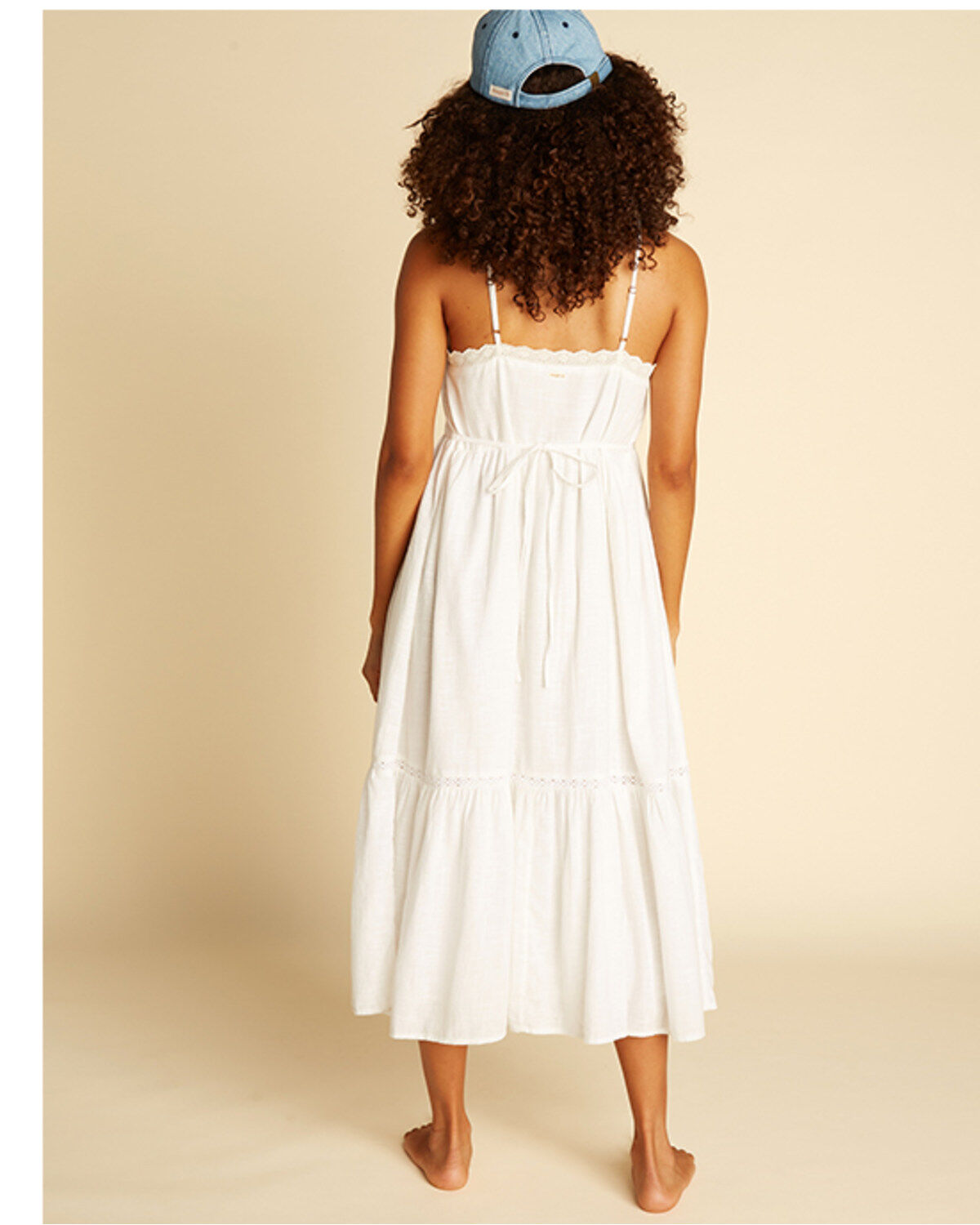 Billabong x Wrangler Women's Peachy Keen Eyelet Lace Sleeveless Midi Dress