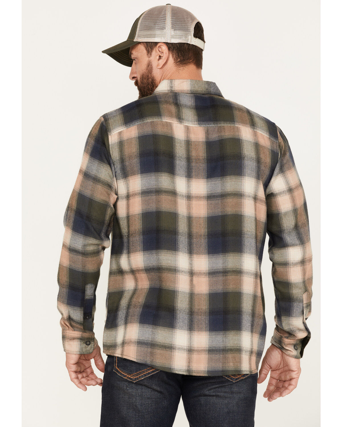 North River Men's Performance Plaid Print Long Sleeve Button Shirt