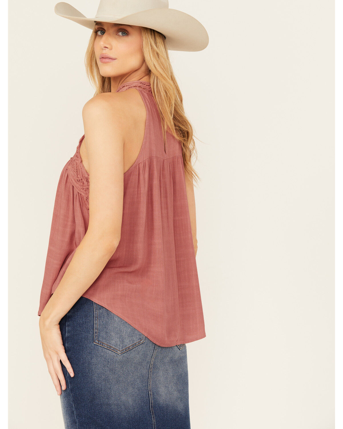 Eyeshadow Women's Battenburg Lace Tank