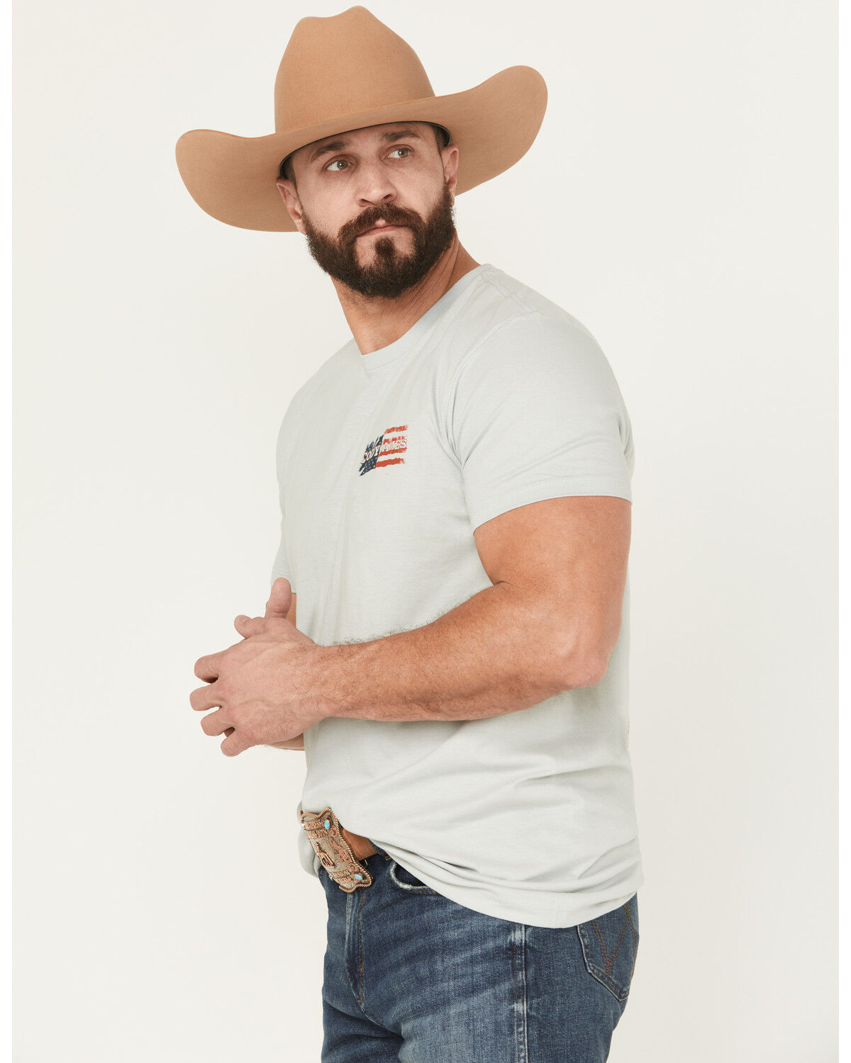 Cody James Men's Rugged Flag Short Sleeve Graphic T-Shirt