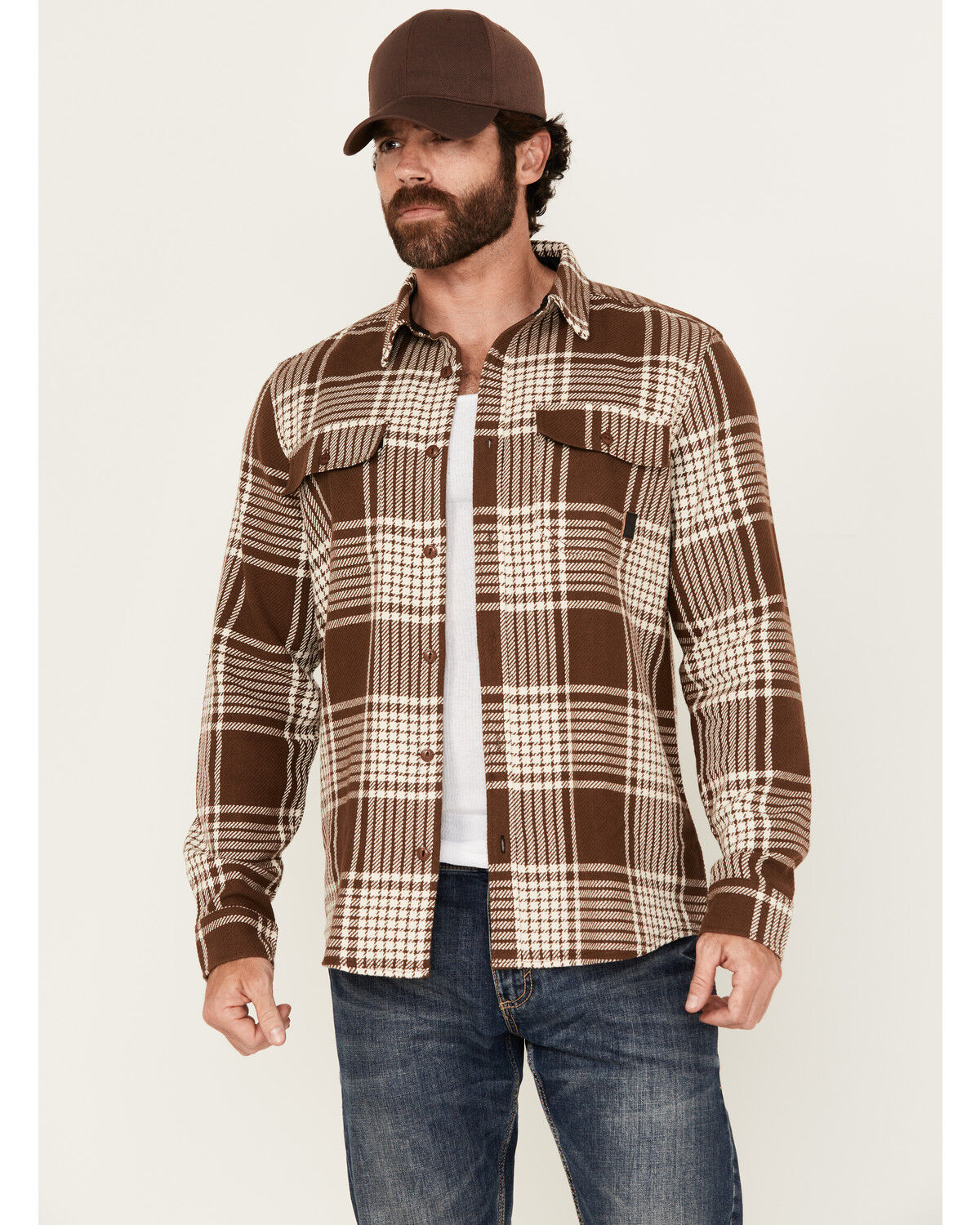 Brothers and Sons Men's Conrad Plaid Print Long Sleeve Button-Down Shirt