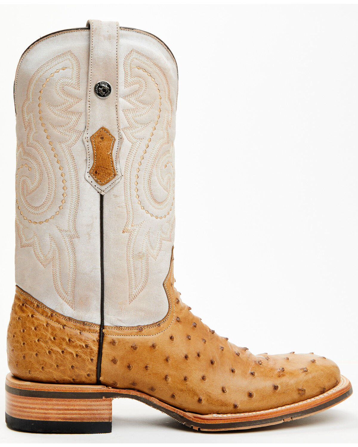 Tanner Mark Men's Exotic Ostrich Western Boots - Broad Square Toe
