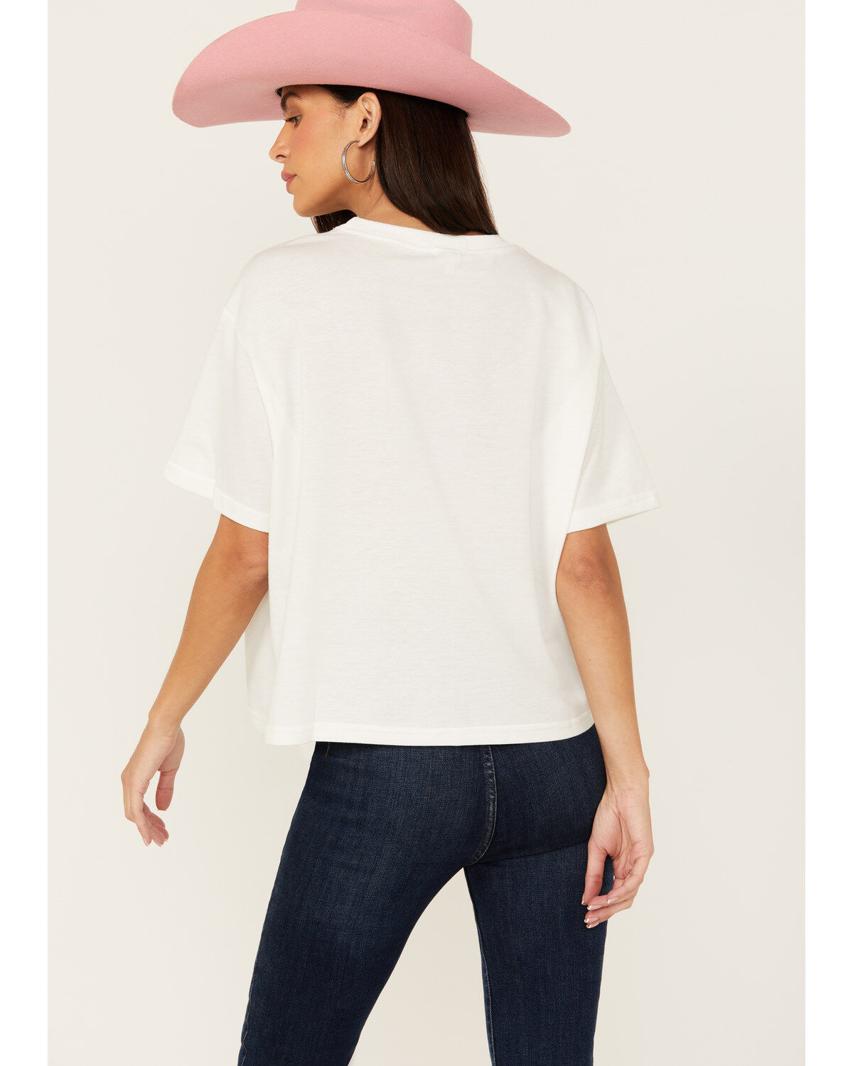 Mainstrip Women's Howdy Rhinestone Short Sleeve Cropped Graphic Tee