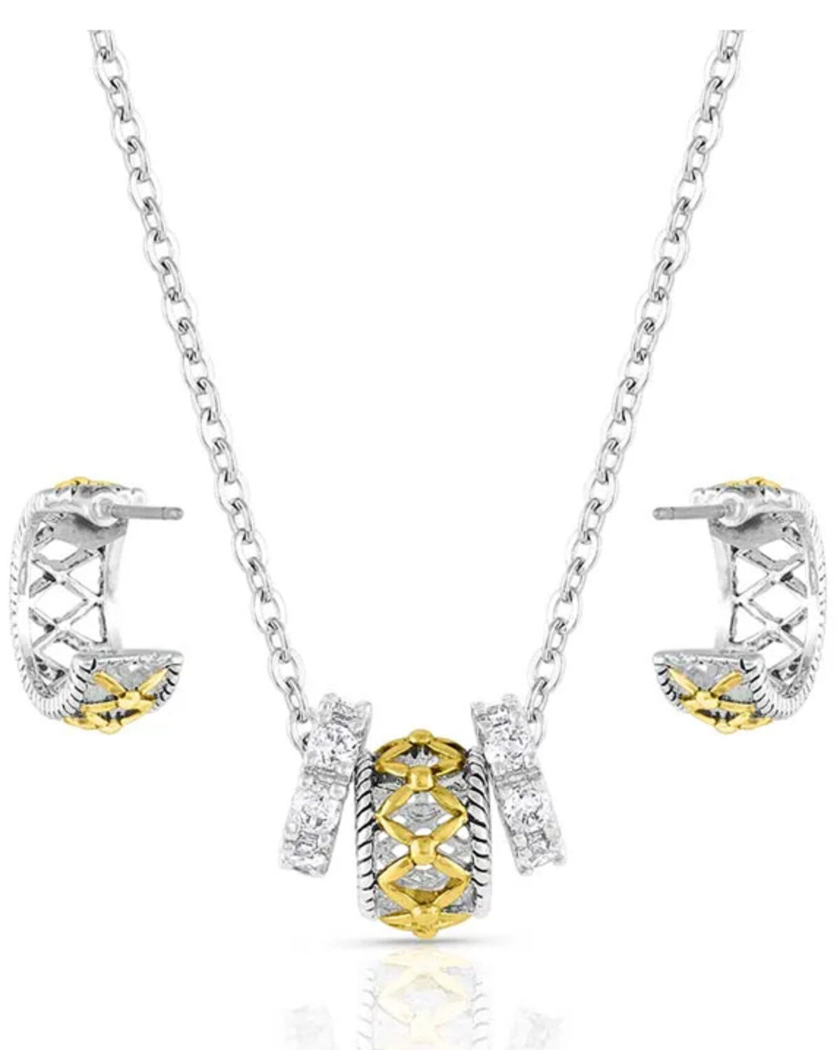 Montana Silversmiths Women's Montana Gold Woven Jewelry Set - 2 Piece
