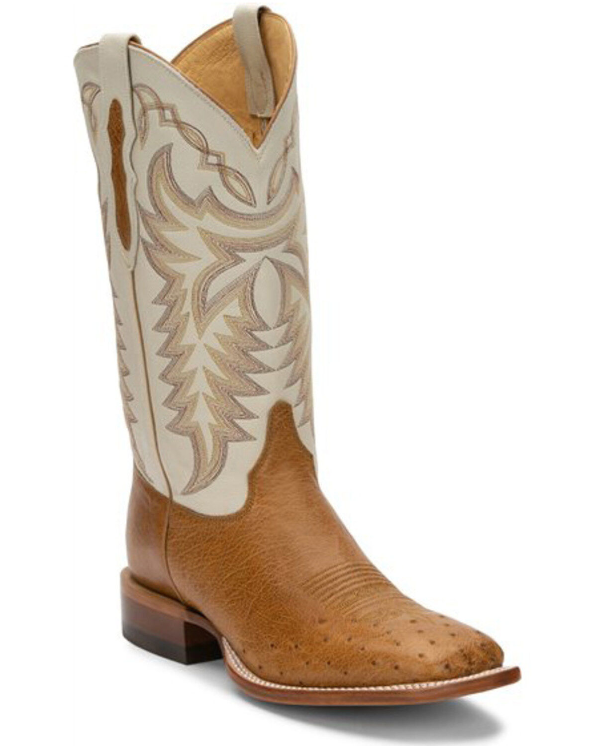 Justin Men's Pascoe Antique Saddle Western Boots - Broad Square Toe