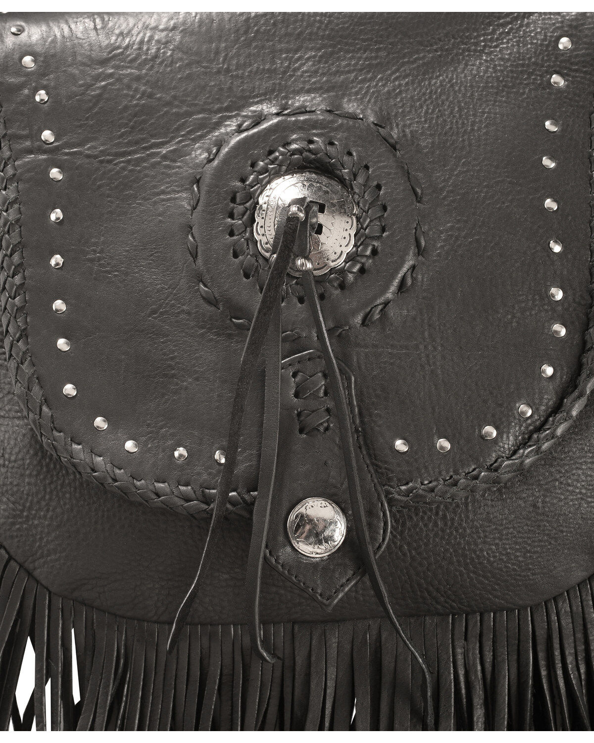 Kobler Leather Women's Concho and Flutted Beads Bag