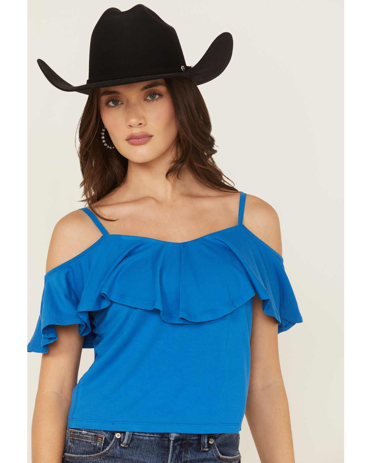 Shyanne Women's Cold Shoulder Ruffle Tank Top