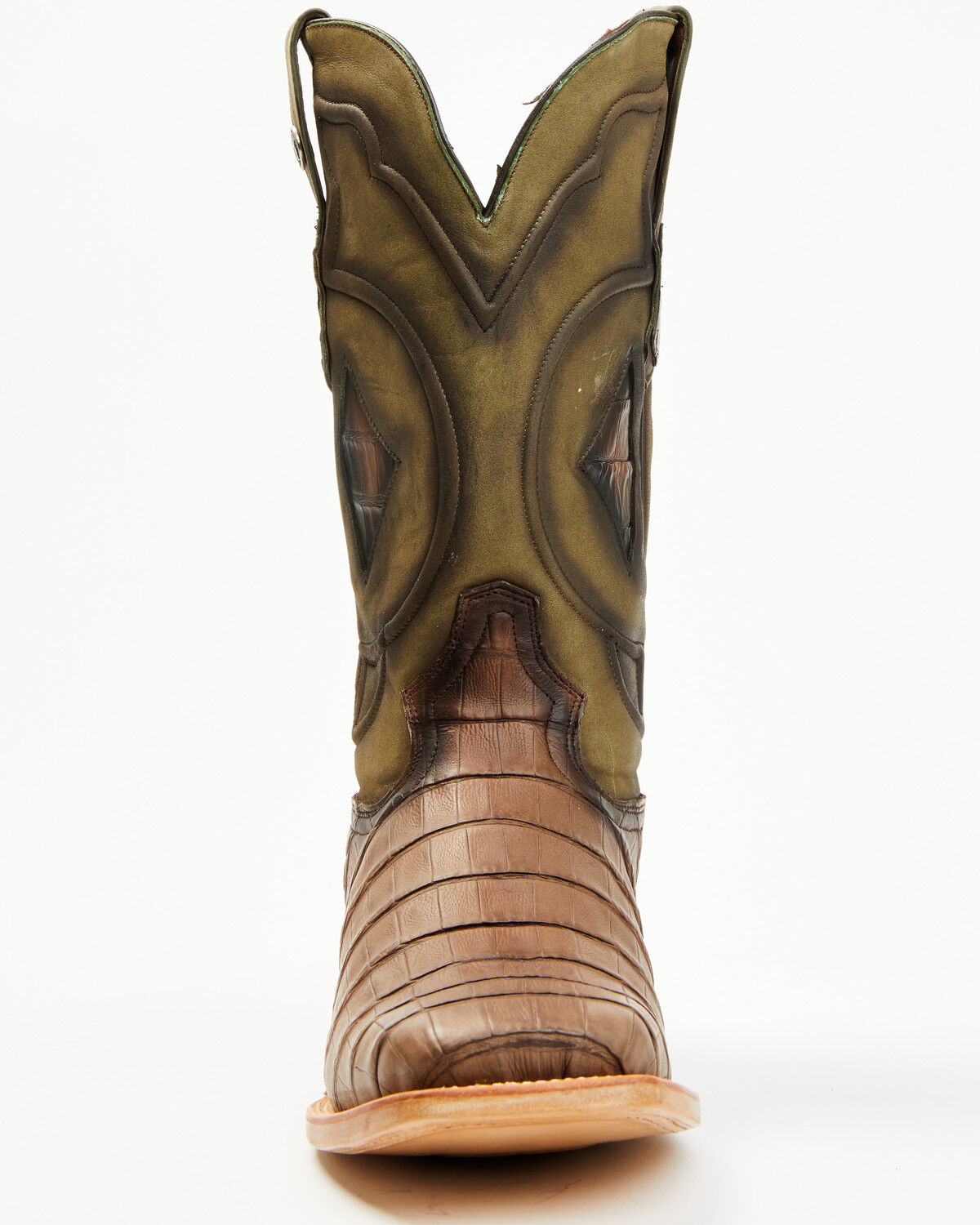 Tanner Mark Men's Exotic Caiman Tall Western Boots - Broad Square Toe