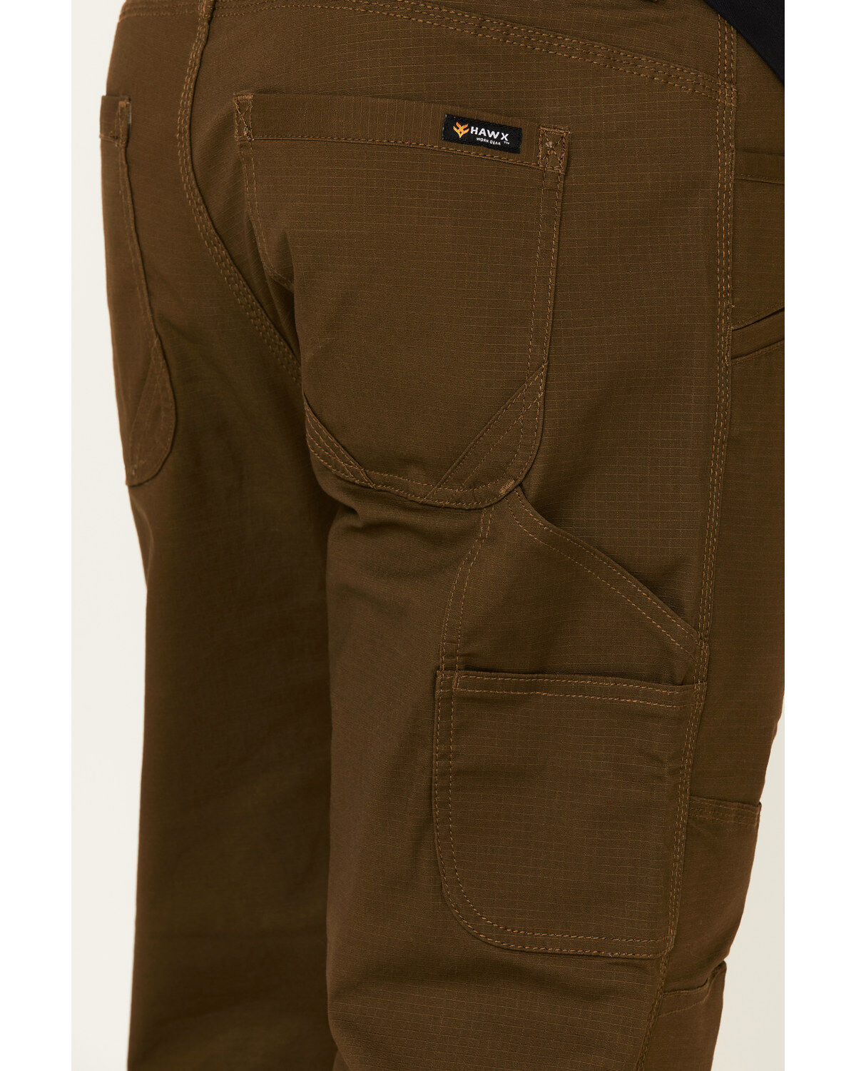 Hawx Men's Dark Olive Stretch Ripstop Work Pants