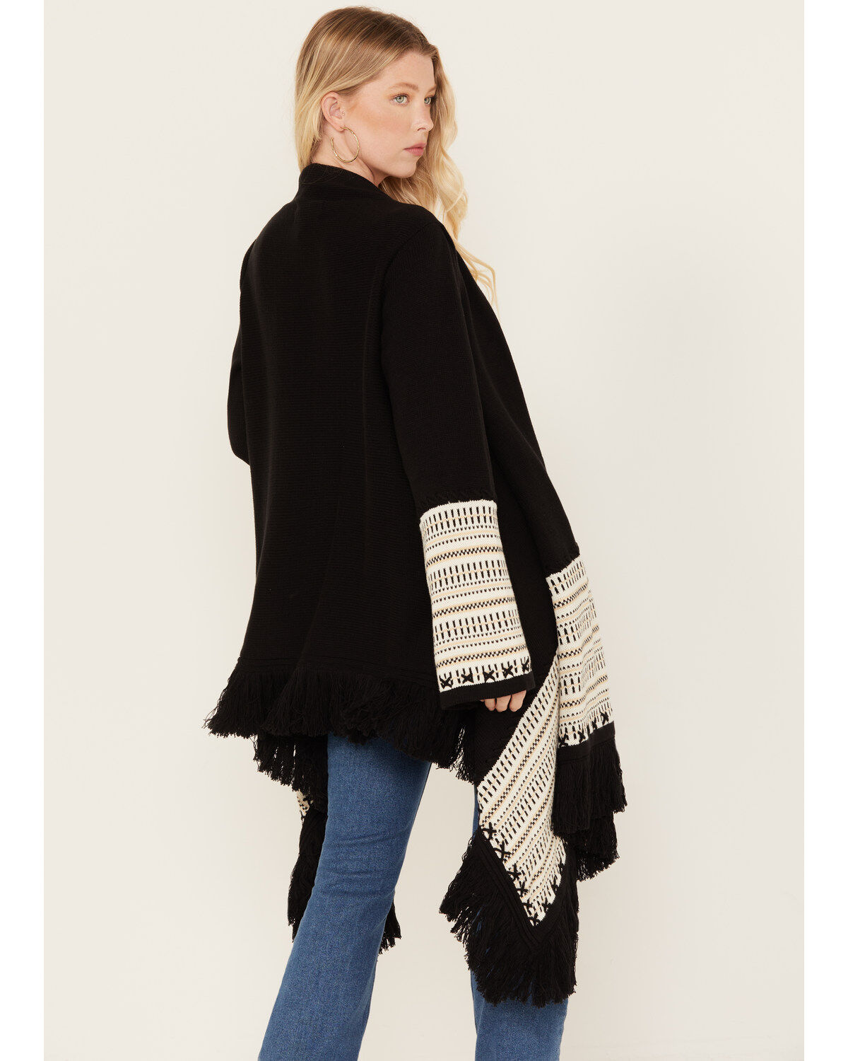 Shyanne Women's Cascade Fringe Border Cardigan