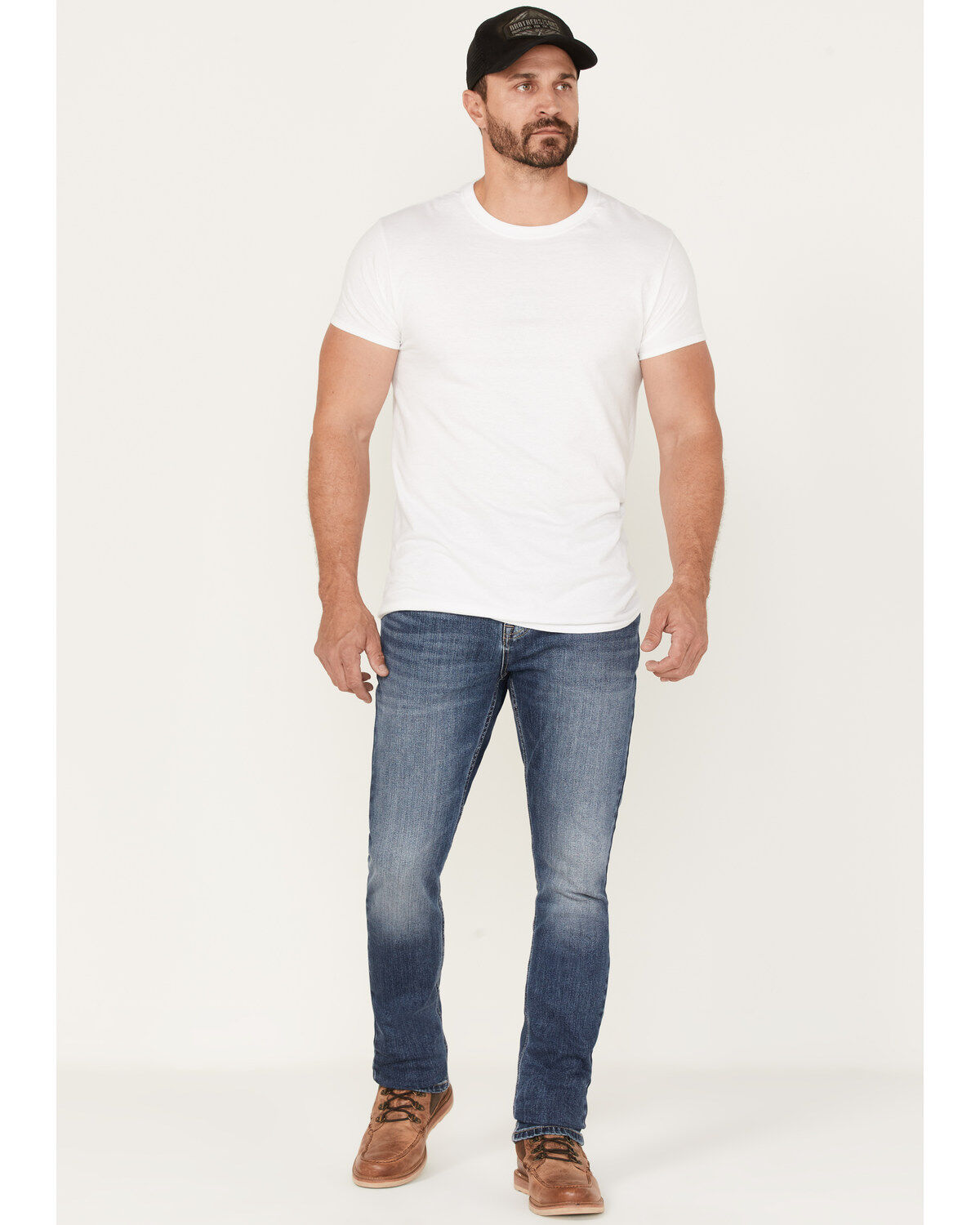 Brothers and Sons Men's Wilder Wash Stretch Slim Tapered Jeans