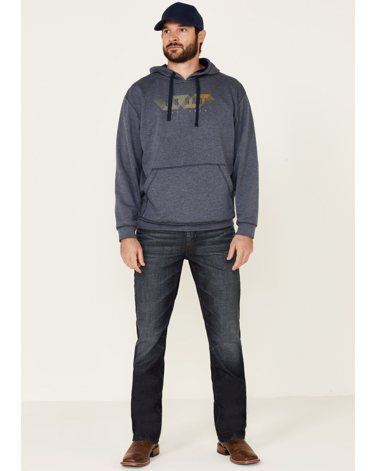 Tin Haul Men's Geometric Abstract Logo Hooded Sweatshirt