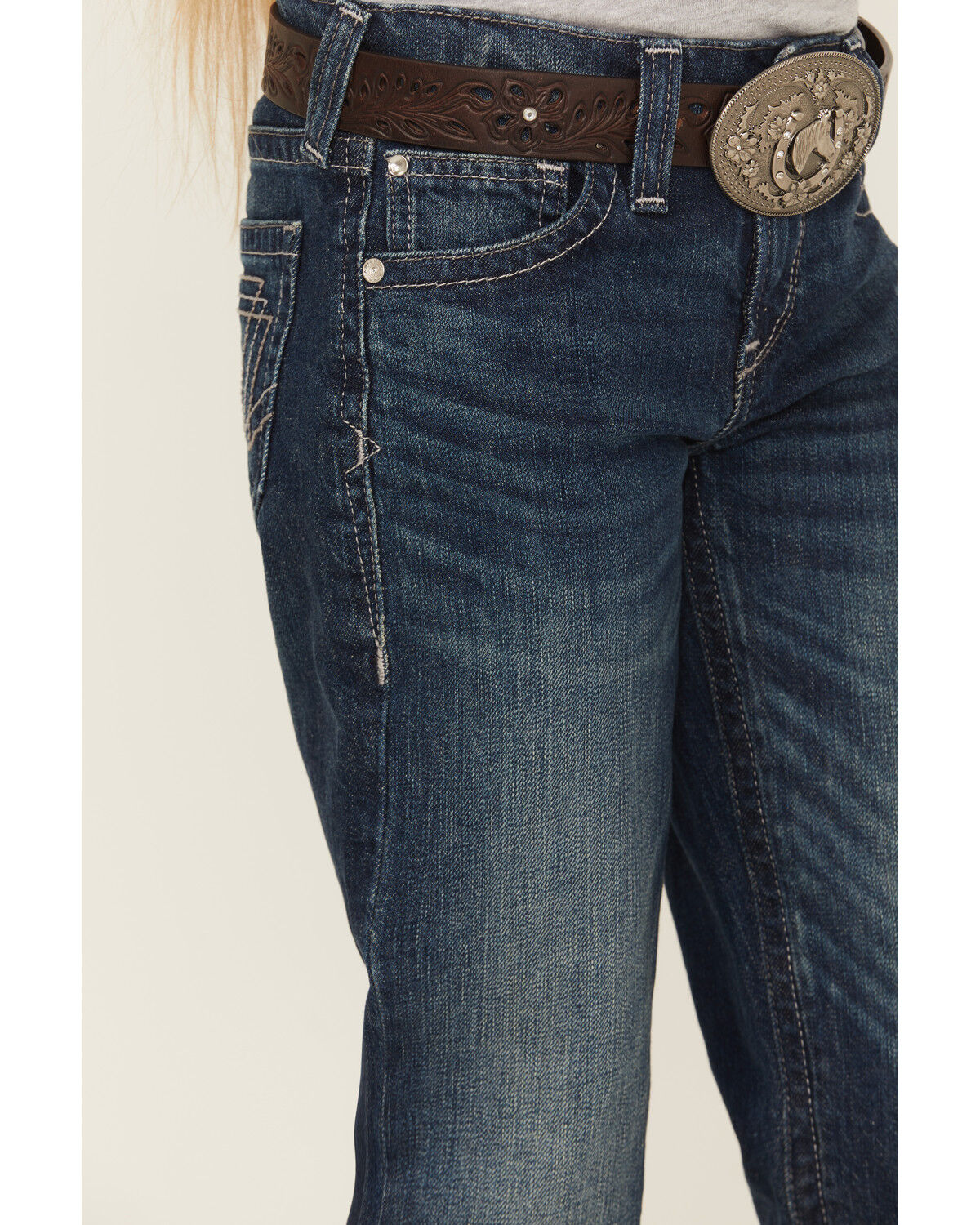 Ariat Girls' Elsie Dark Wash Trouser Denim Jeans