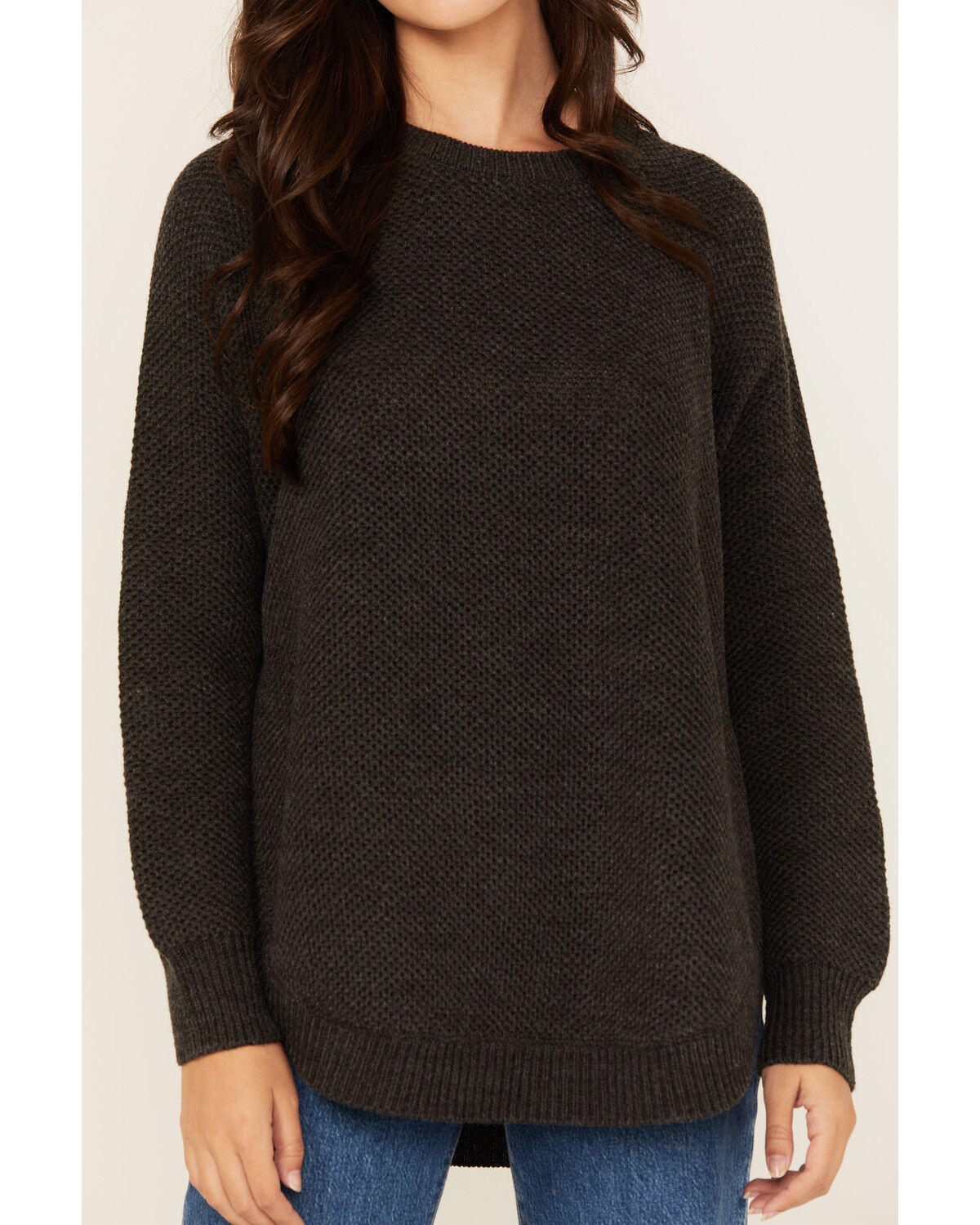 Cotton & Rye Women's Round Bottom Textured Sweater