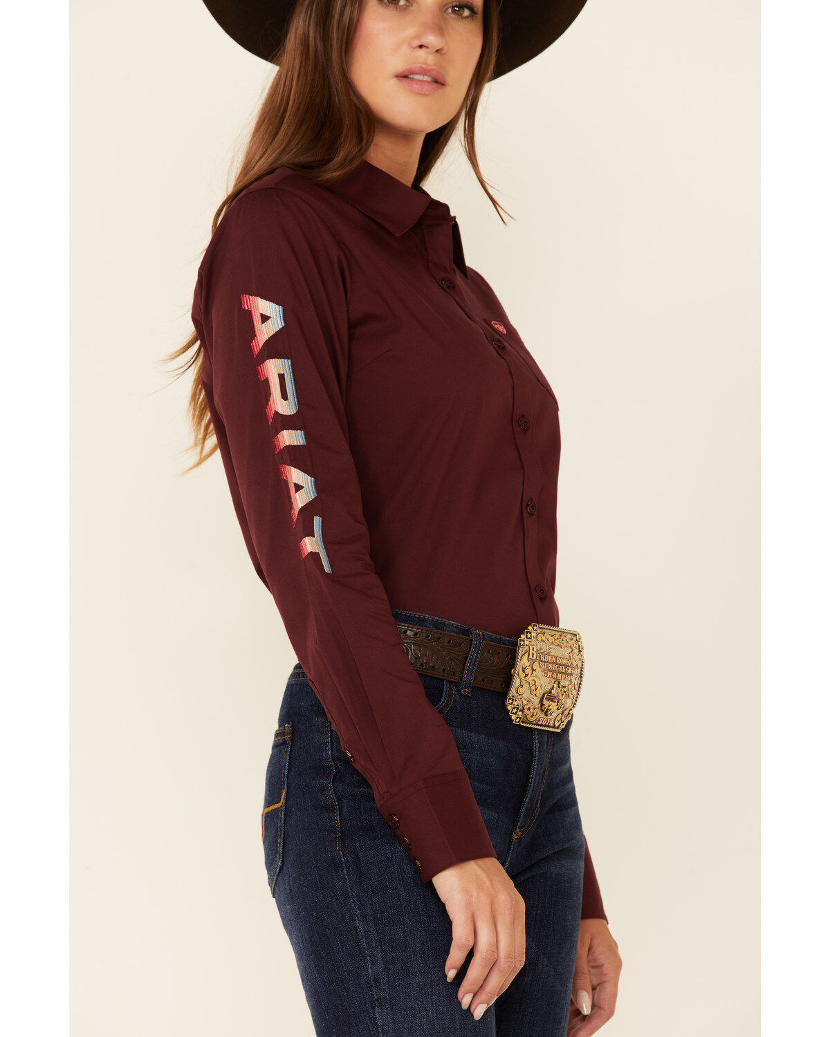 Ariat Women's Zinfandel Team Kirby Stretch Long Sleeve Button Shirt